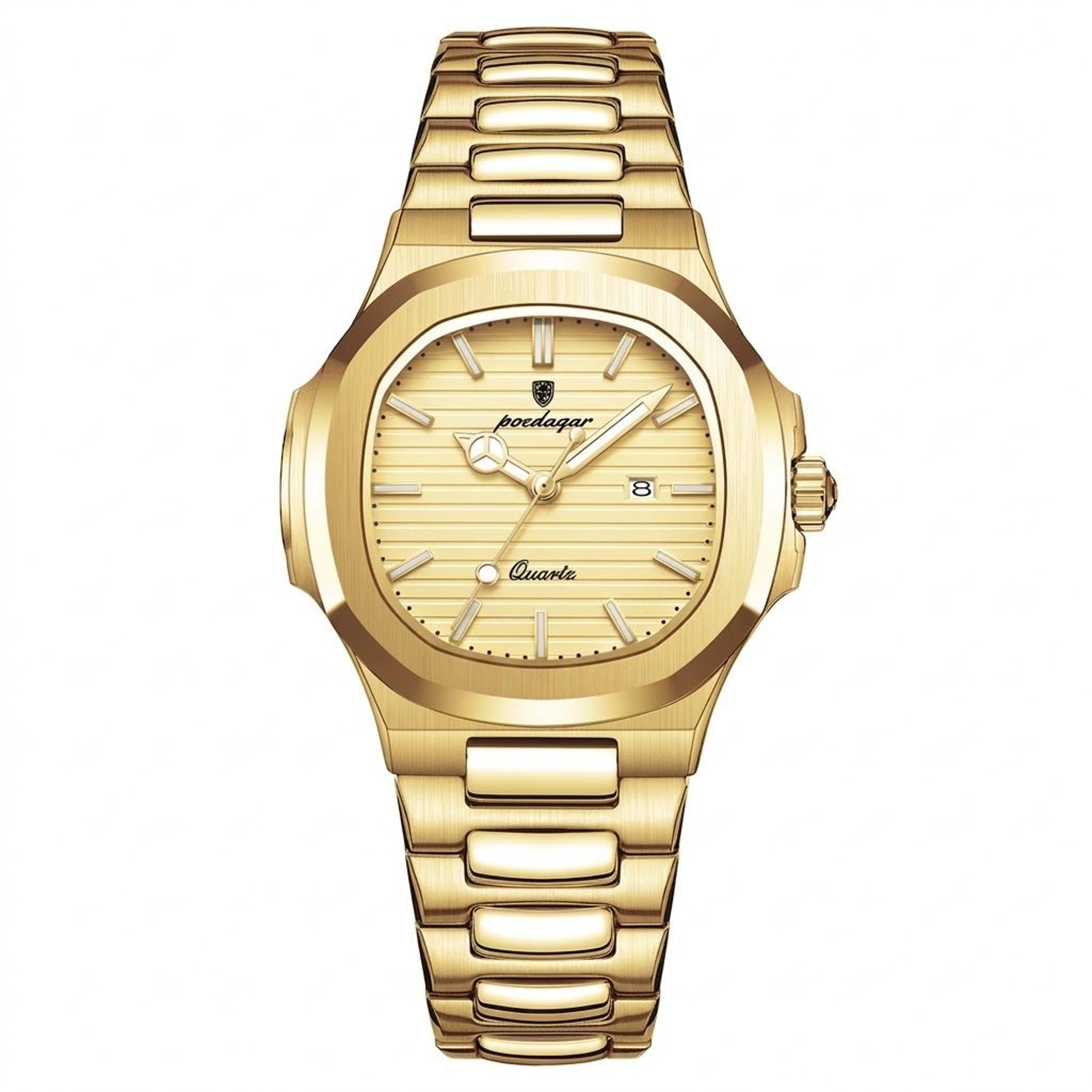 elegant square watch for women waterproof stainless steel quartz wristwatch
