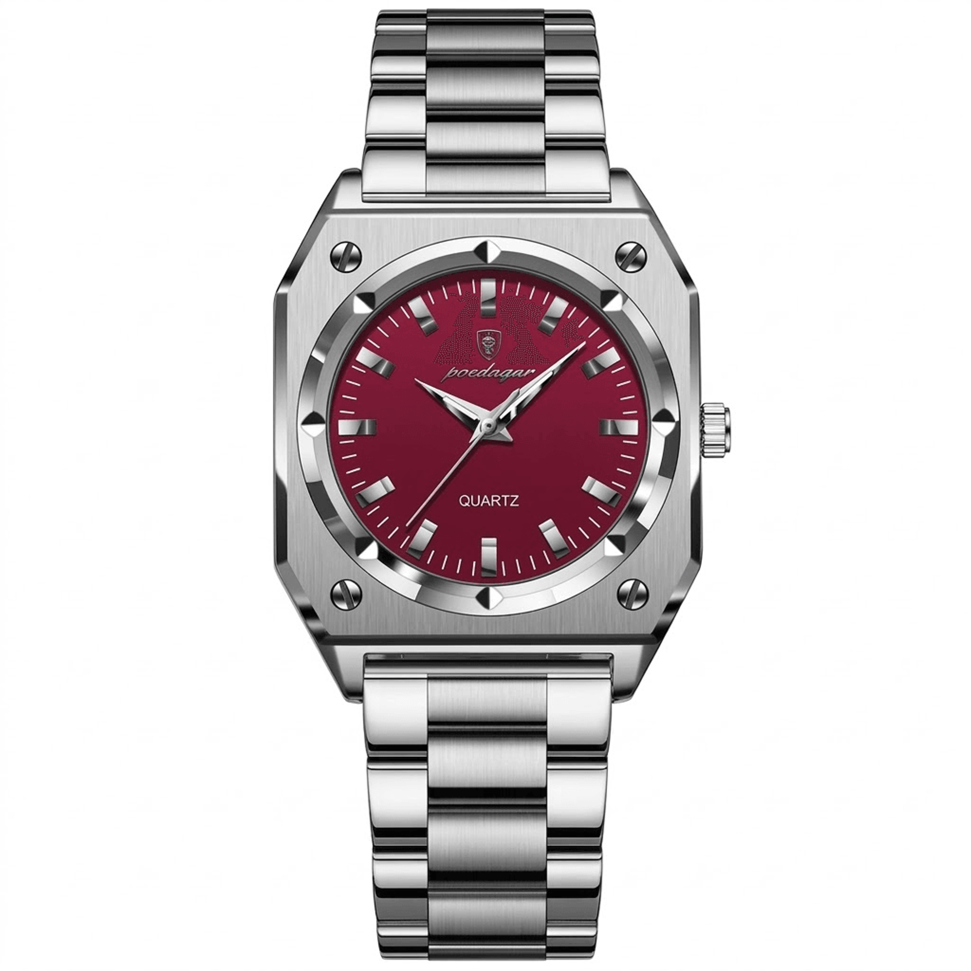 elegant square stainless steel women watch waterproof luminous quartz style