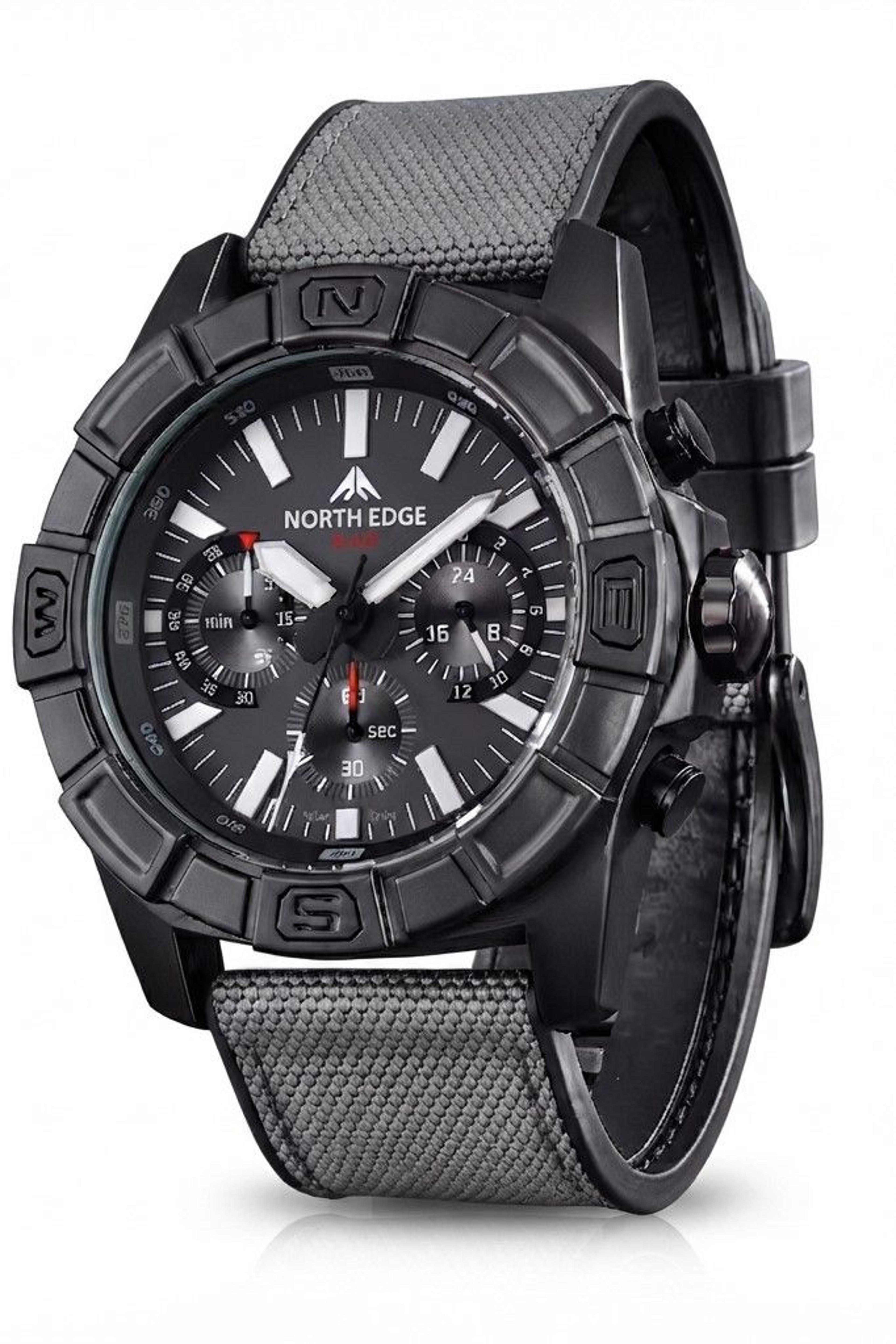 blaze solar pilot chronograph watch for men stainless steel waterproof