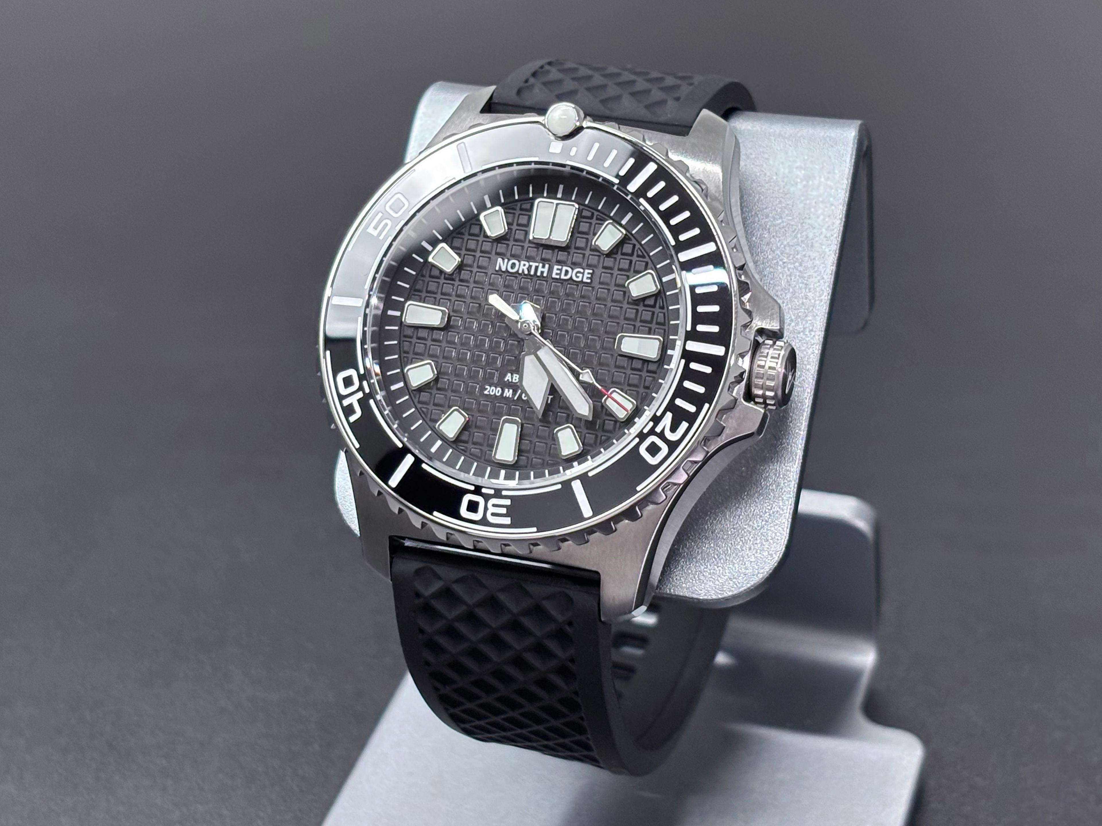 waterproof quartz dive watch stainless steel luminous sport watch