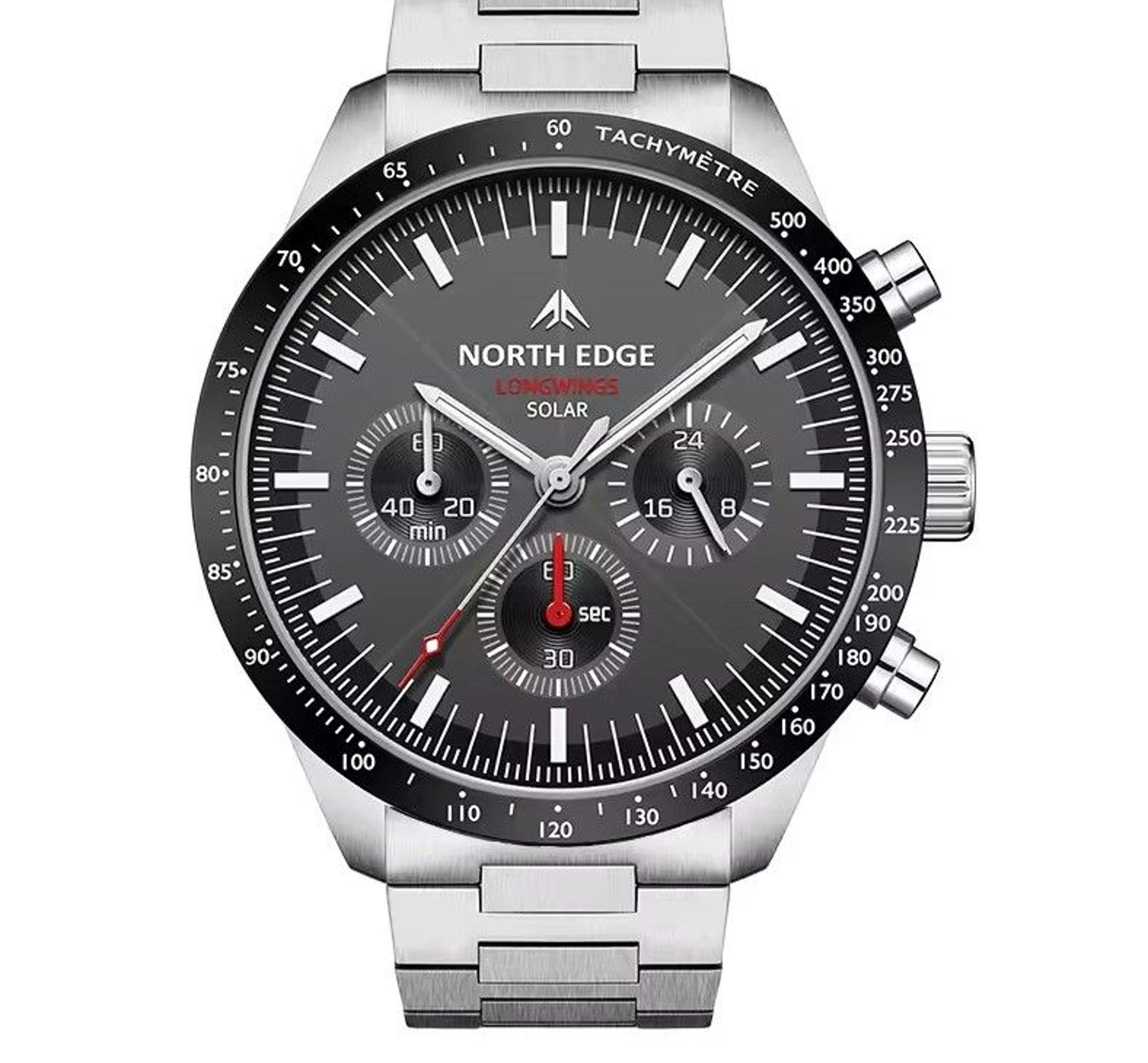 longwings solar powered pilot watch for men