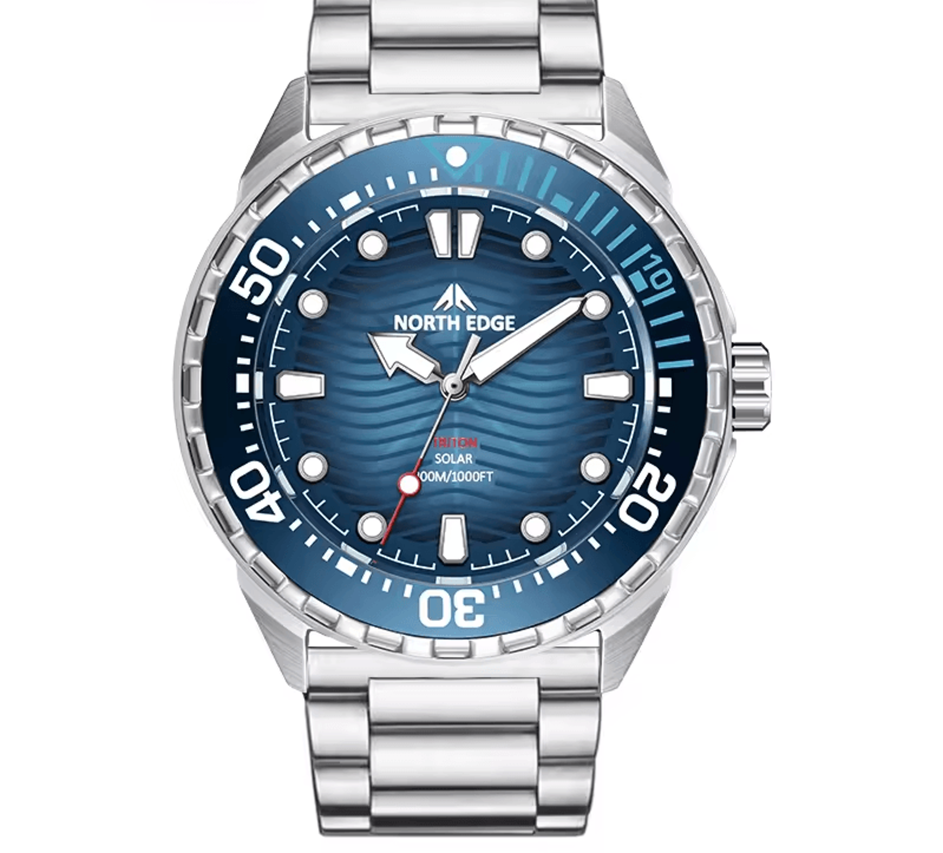 luxury men dive watch stainless steel waterproof quartz watch