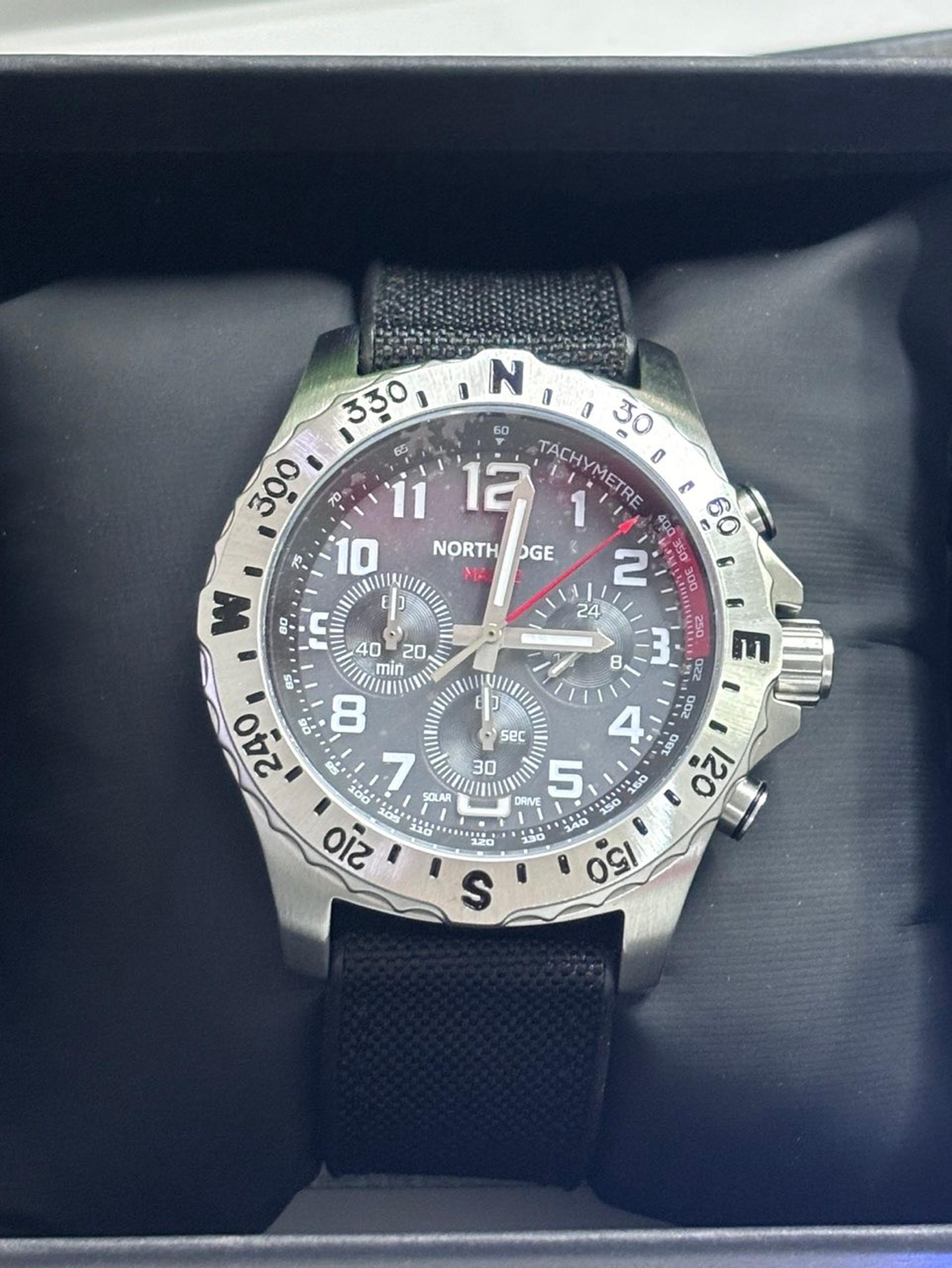 solar pilot watch for men stainless steel waterproof quartz watch