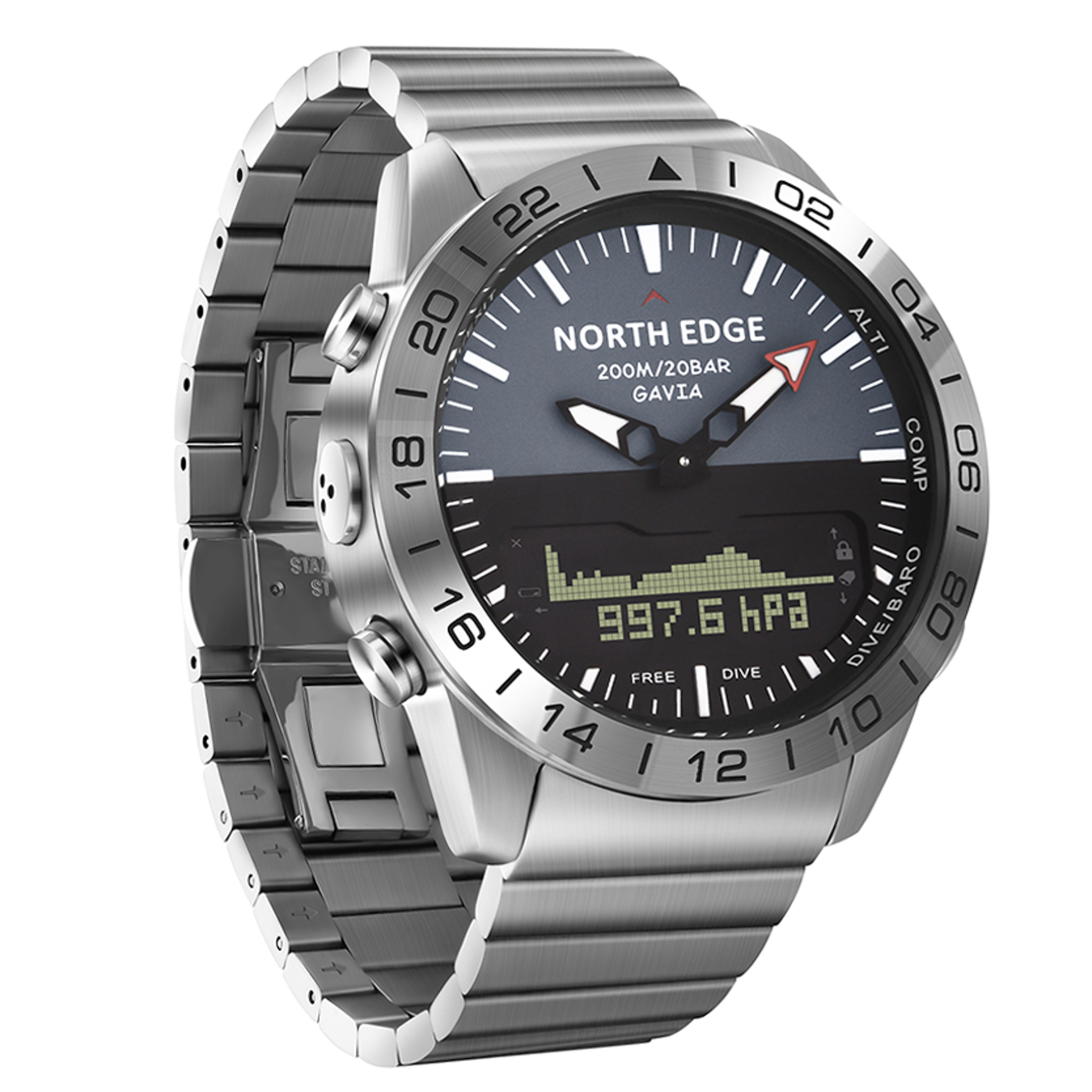 edge mens digital dive watch waterproof sports compass barometer watch