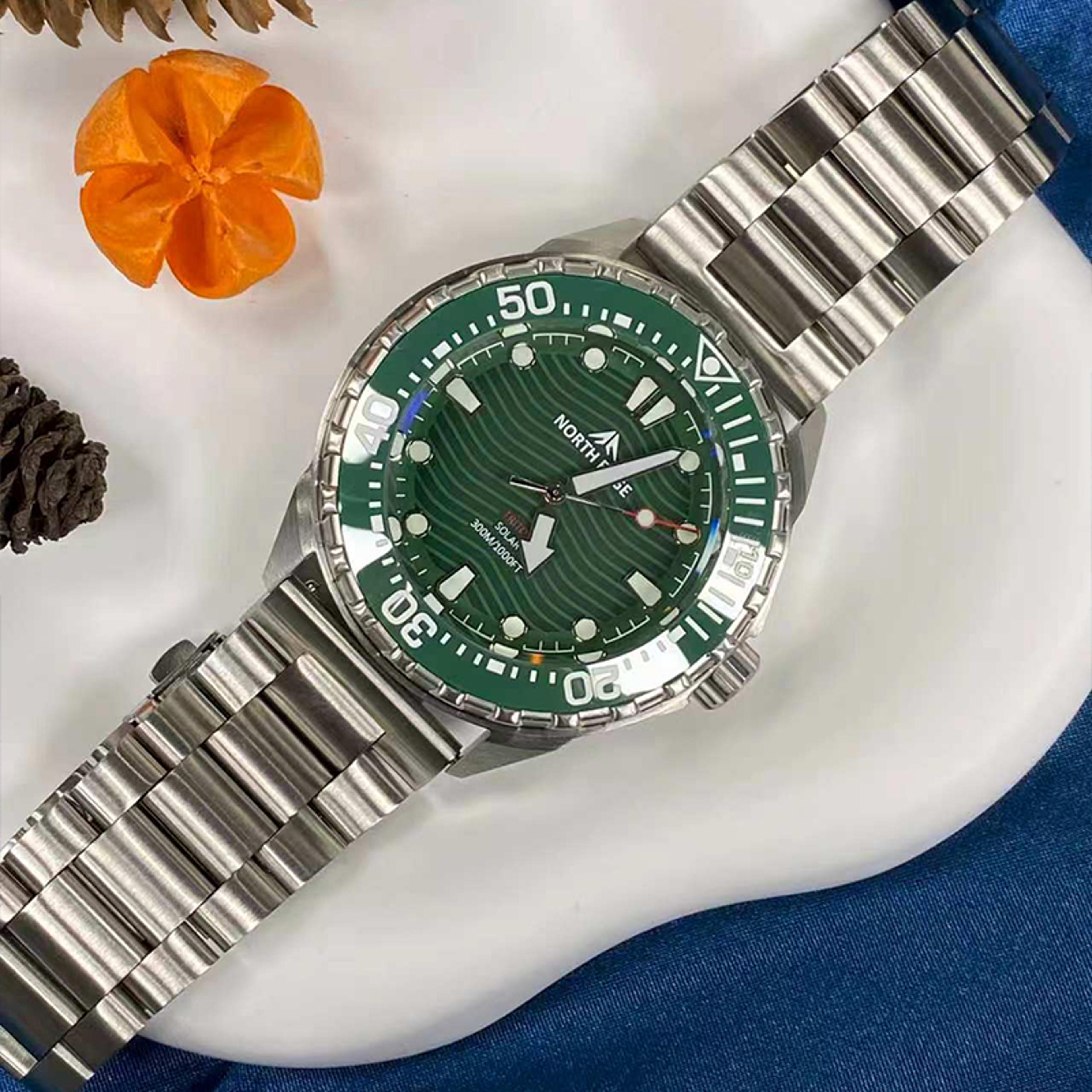 dive watch for men stainless steel waterproof digital watch