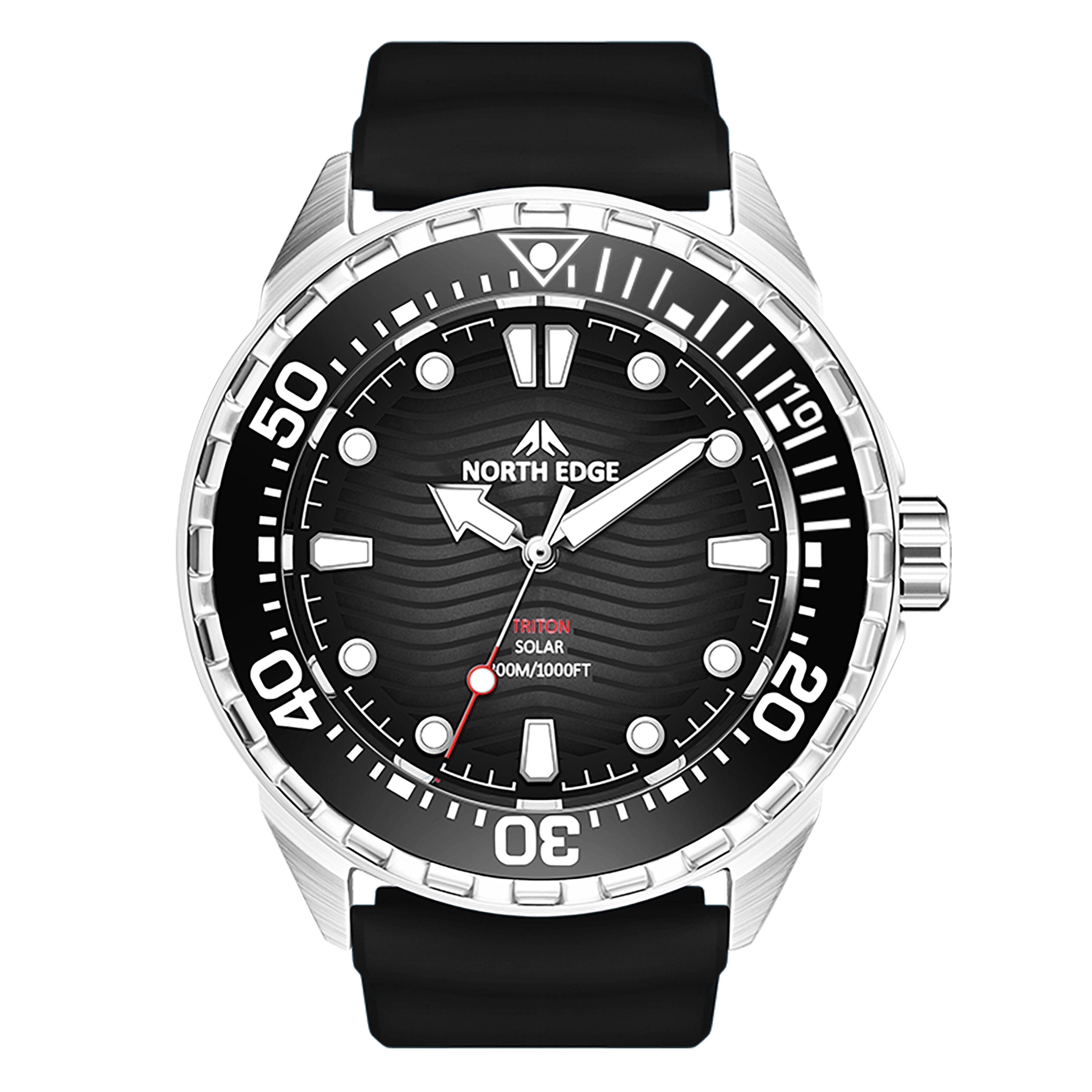 men luxury dive watch quartz stainless steel waterproof