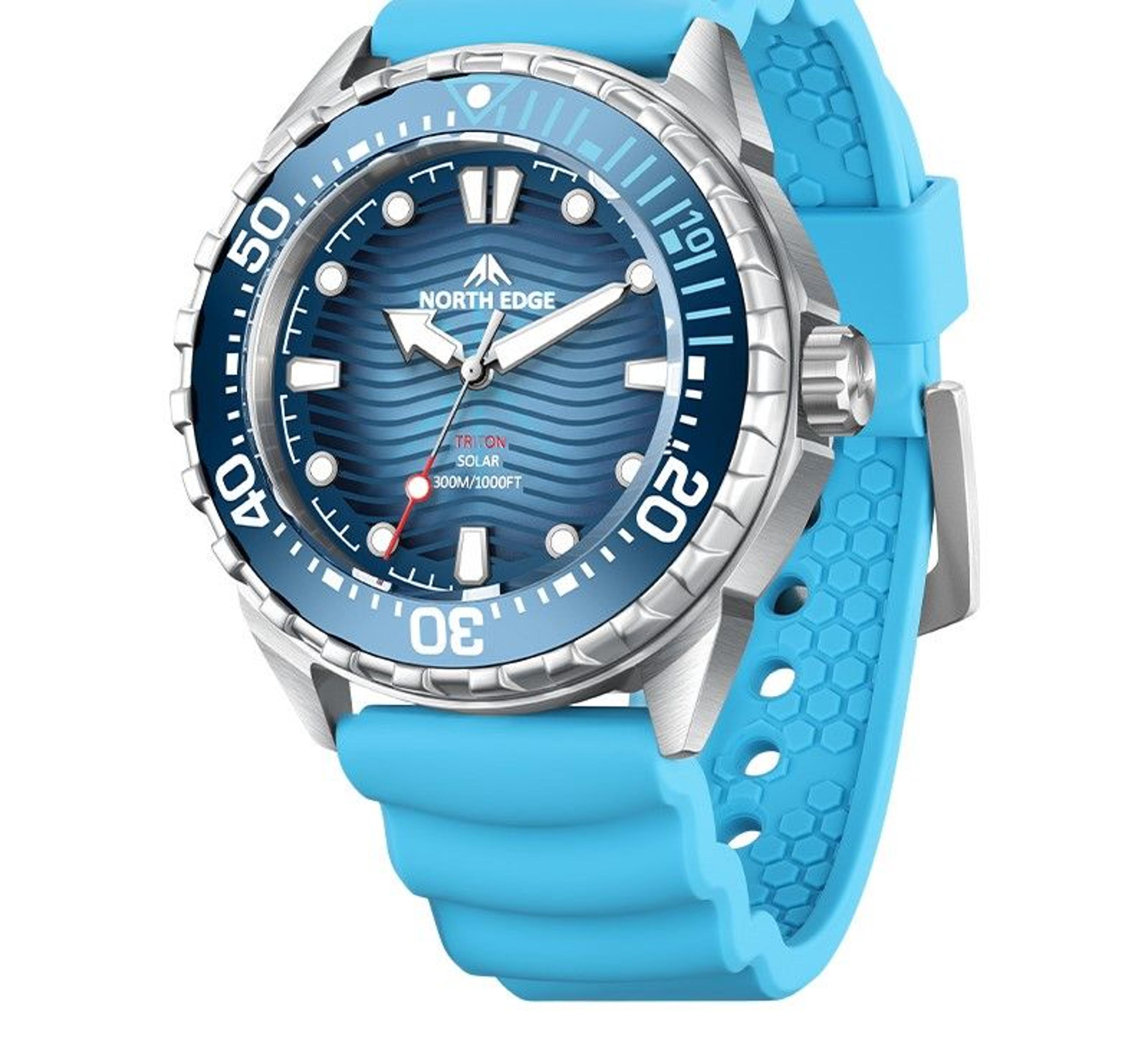 triton solar dive watch men stainless steel waterproof quartz watch
