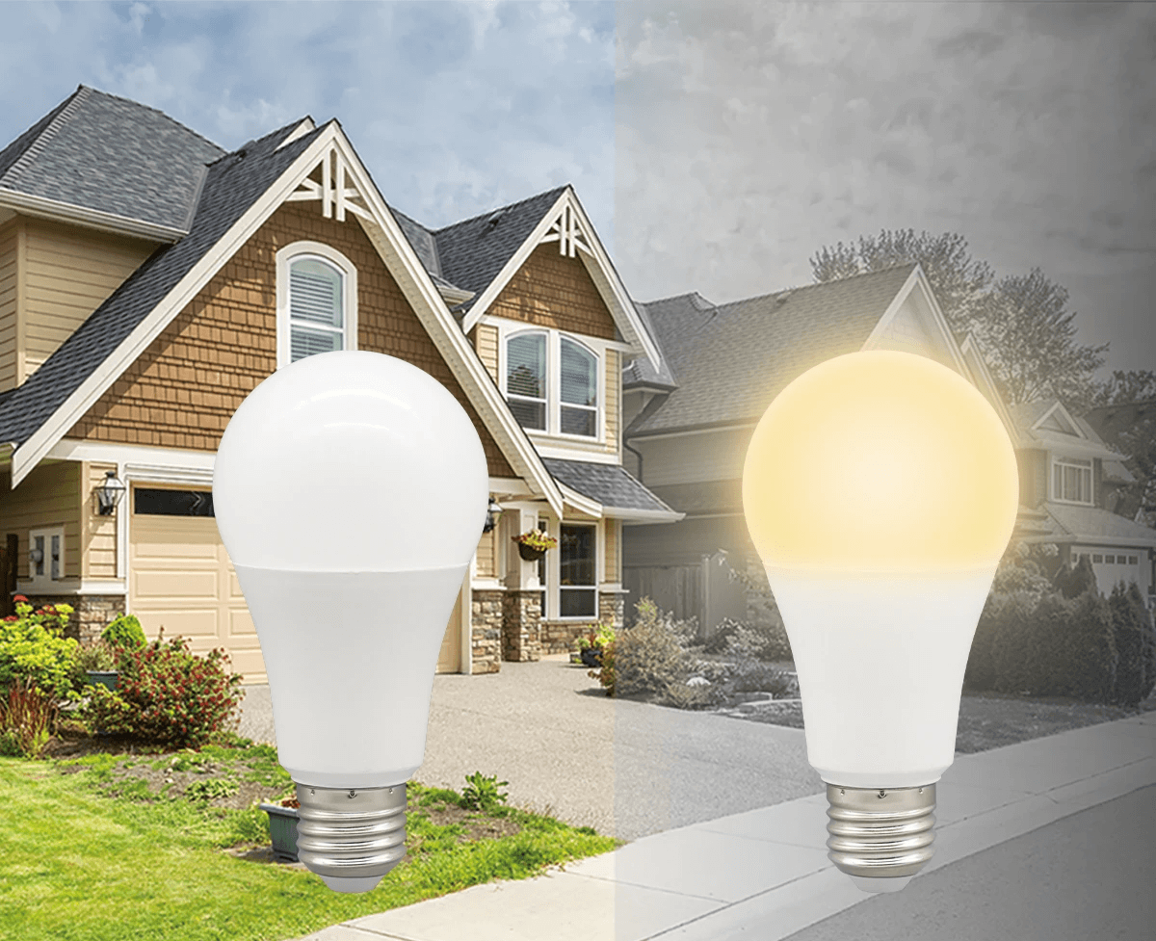 auto dusk to dawn sensor led bulb for garage and outdoor lighting