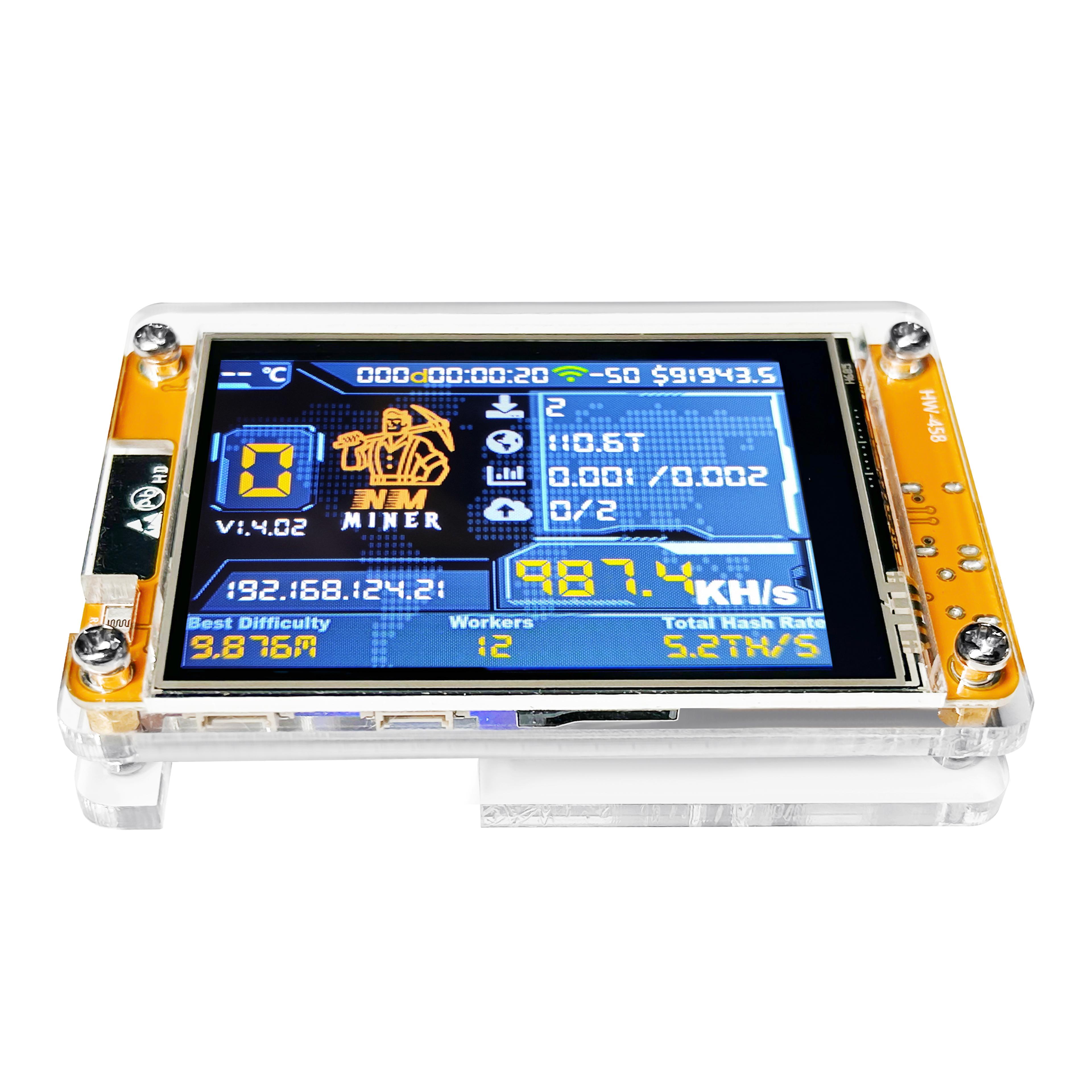 nmminer bitcoin lottery miner display