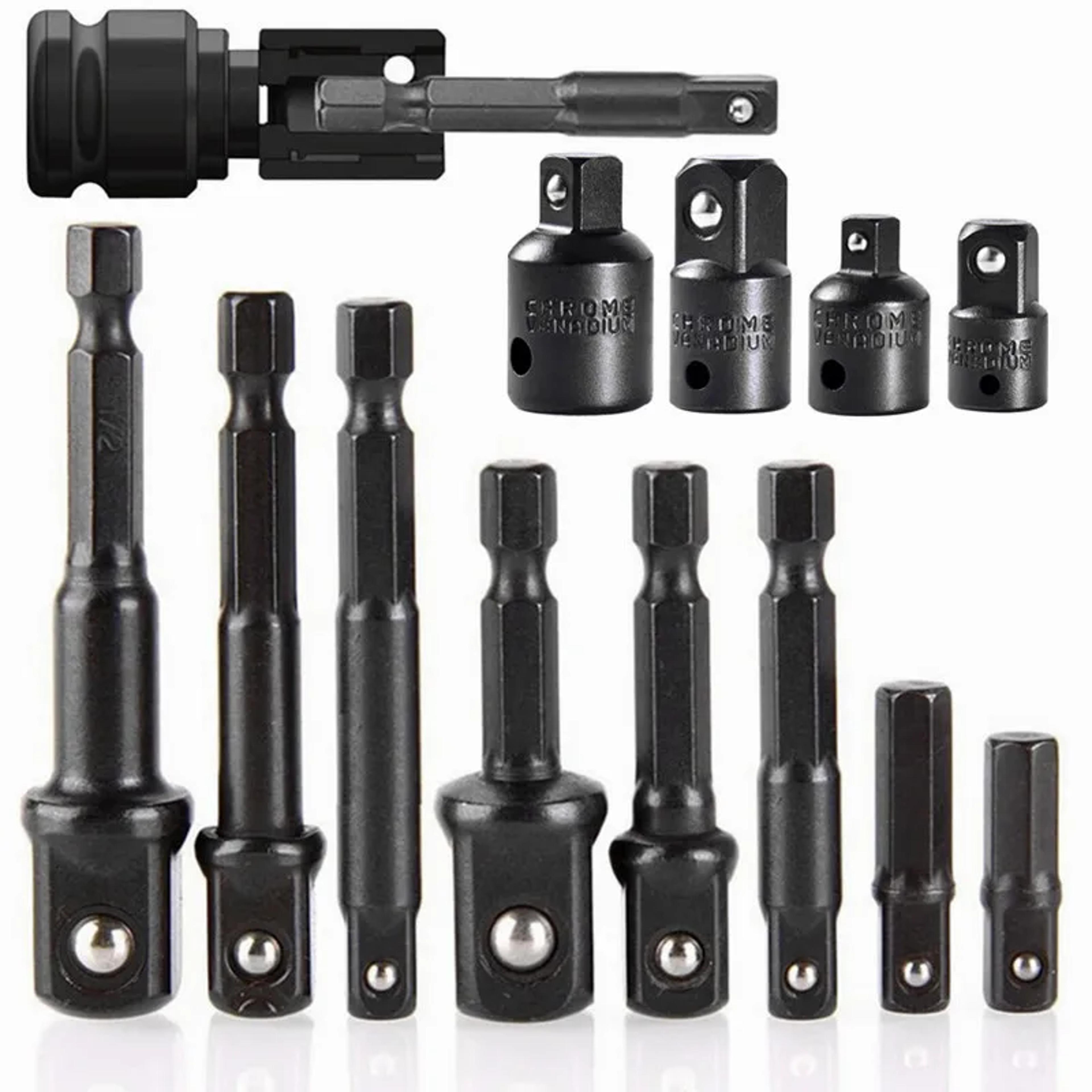 impact socket adapter reducer set drill nut driver kit