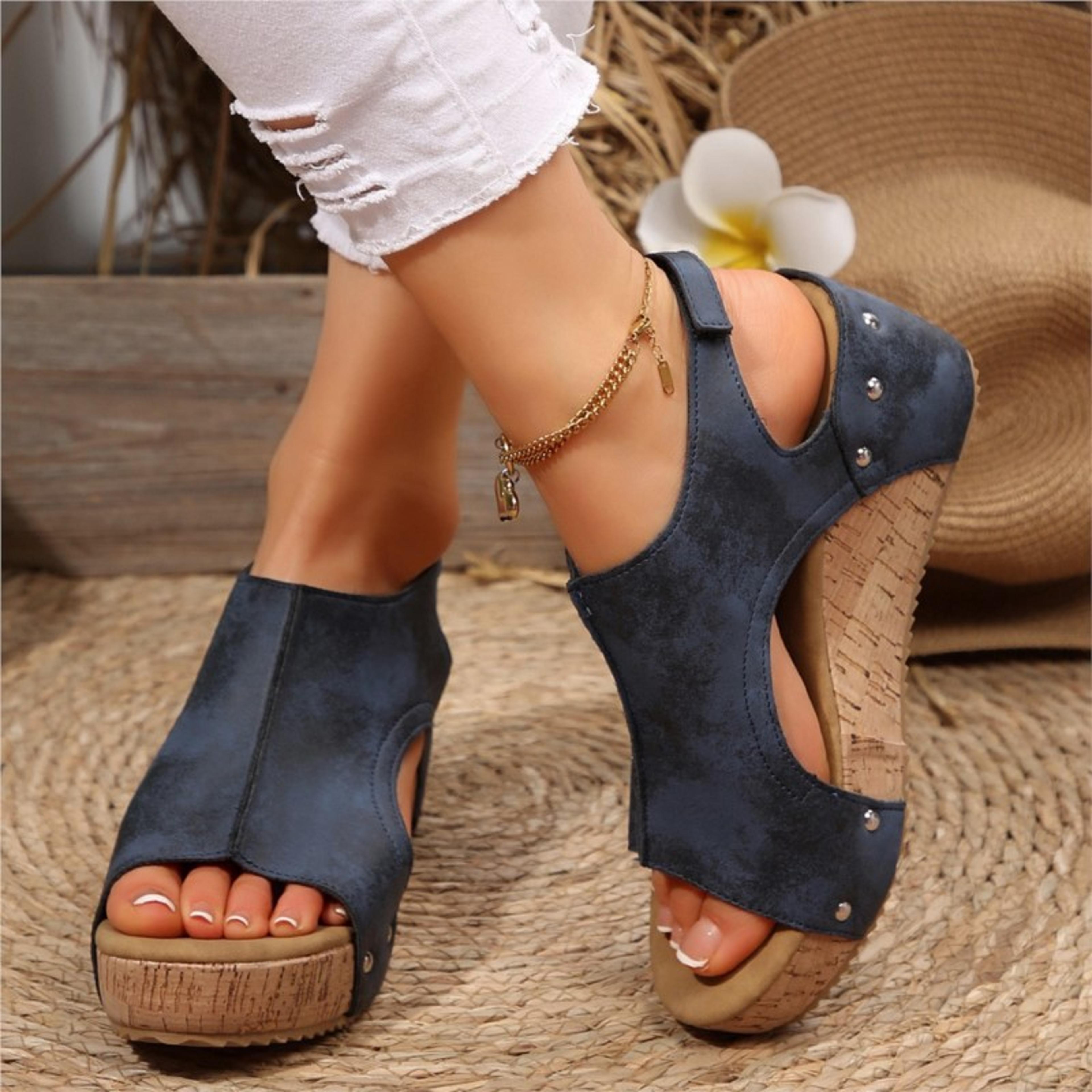 summer comfort wedge sandals women soft platform slides