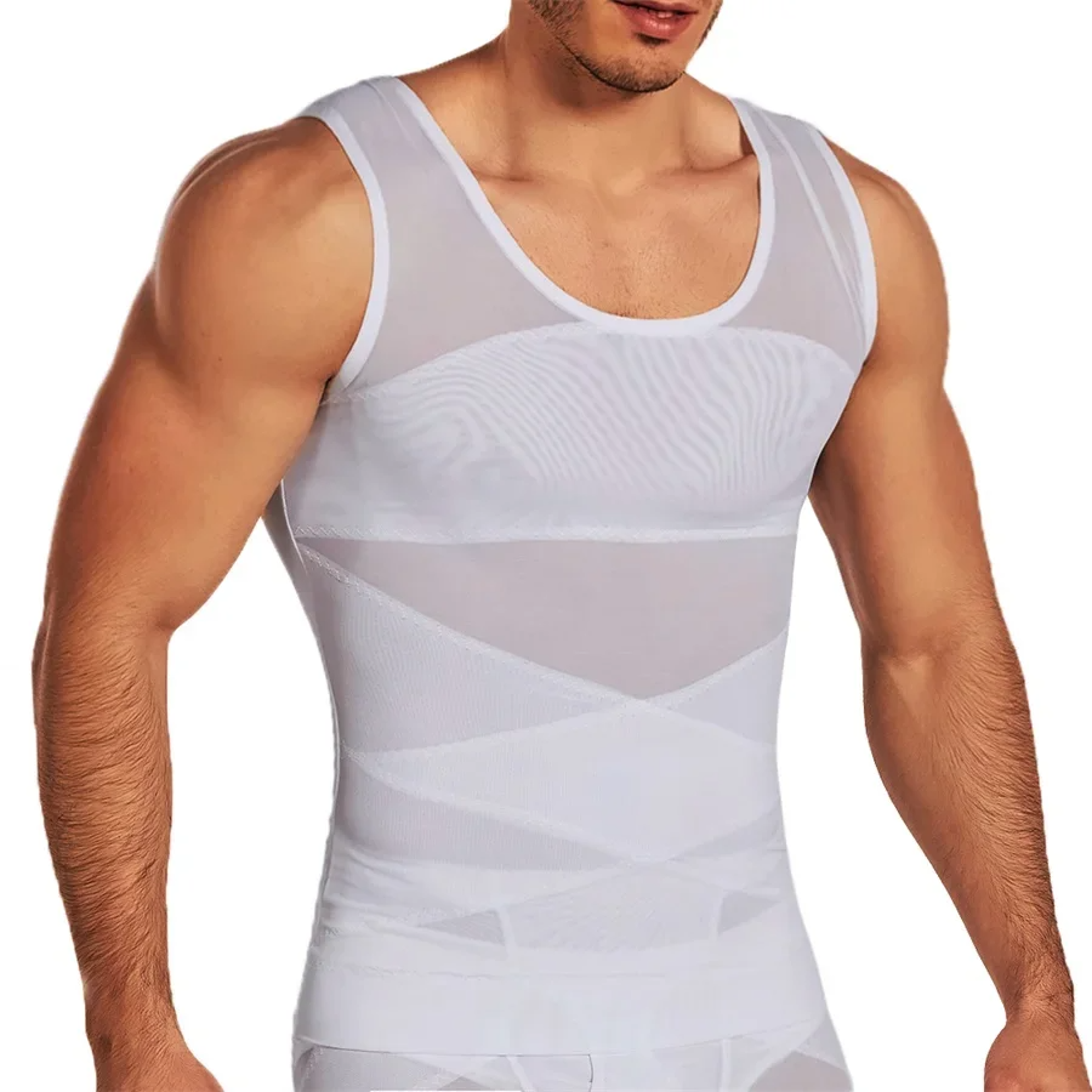 breathable compression tank top tummy control body shaper vest