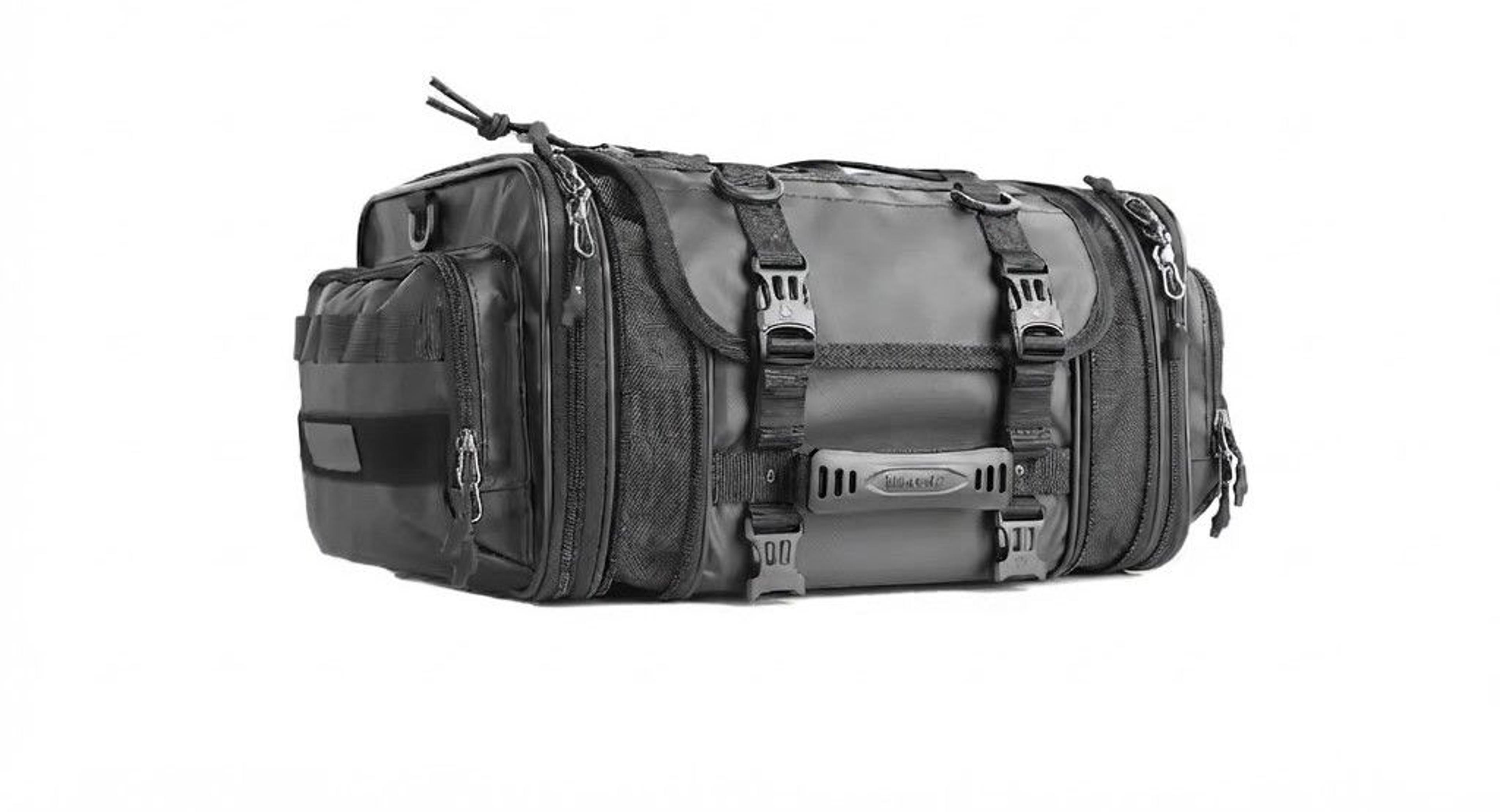 waterproof motorcycle travel luggage bag 19l to 80l expandable tail rack bag