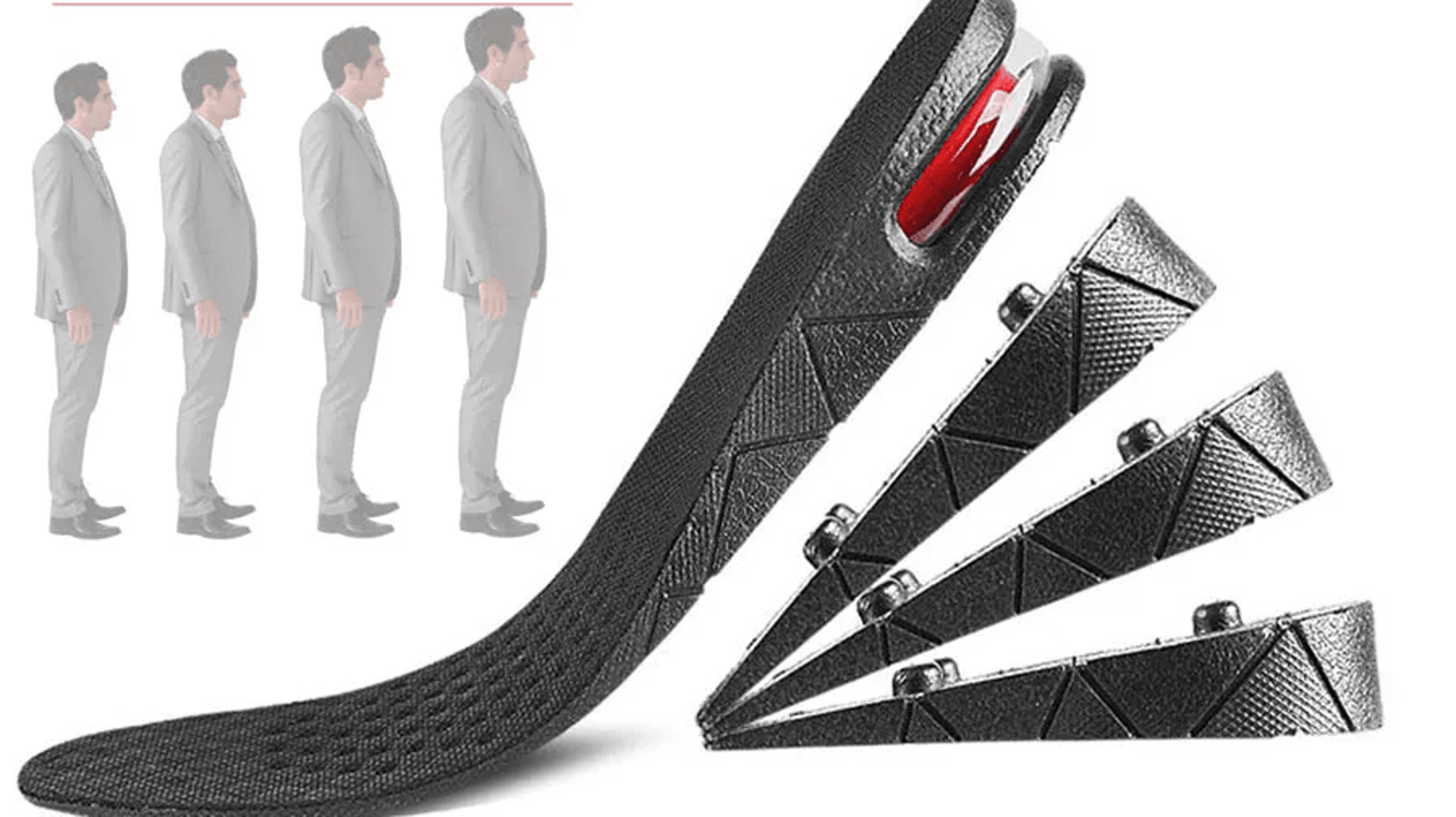 invisible height increase insoles adjustable cut air cushion