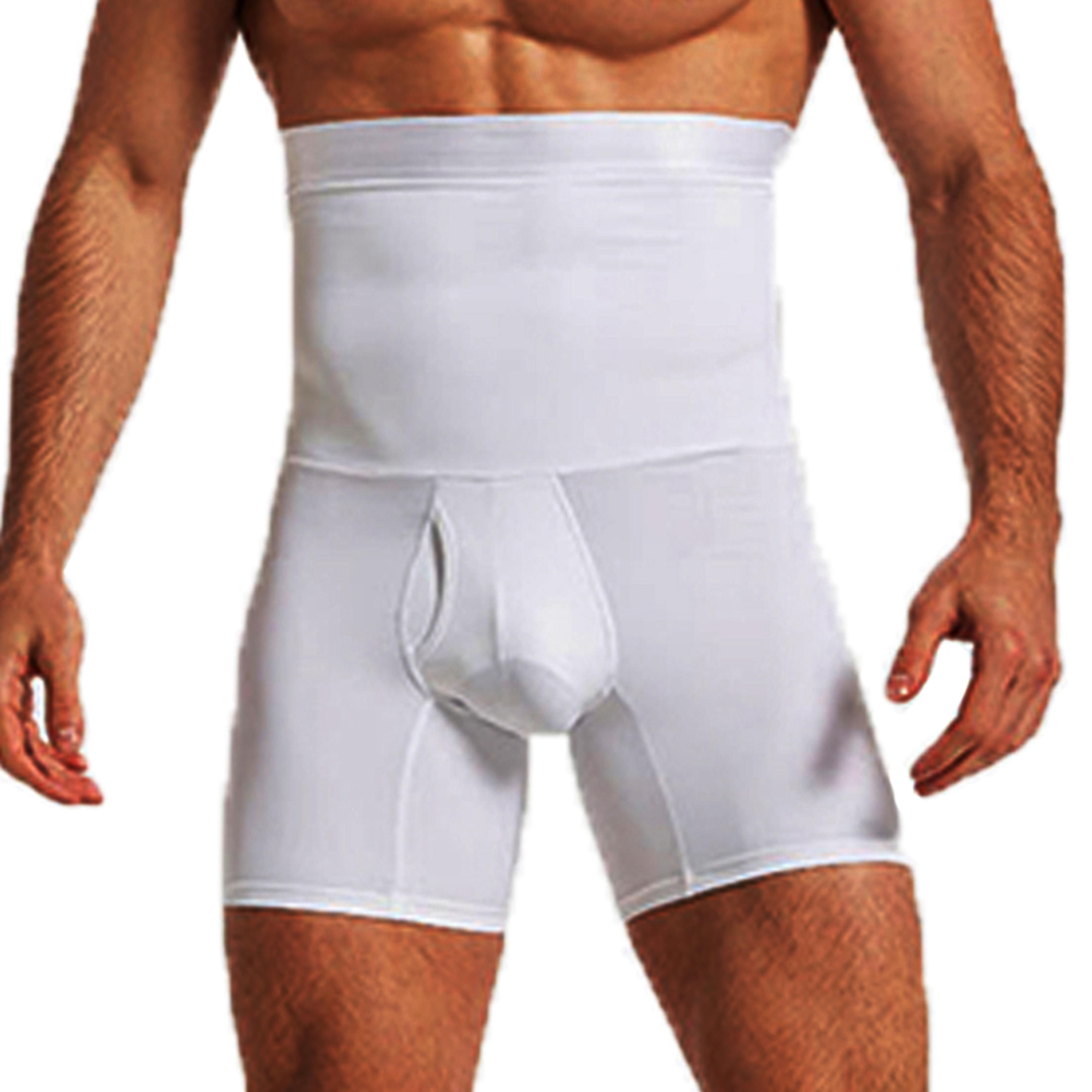 men high waist tummy control shorts slimming body shaper compression underwear