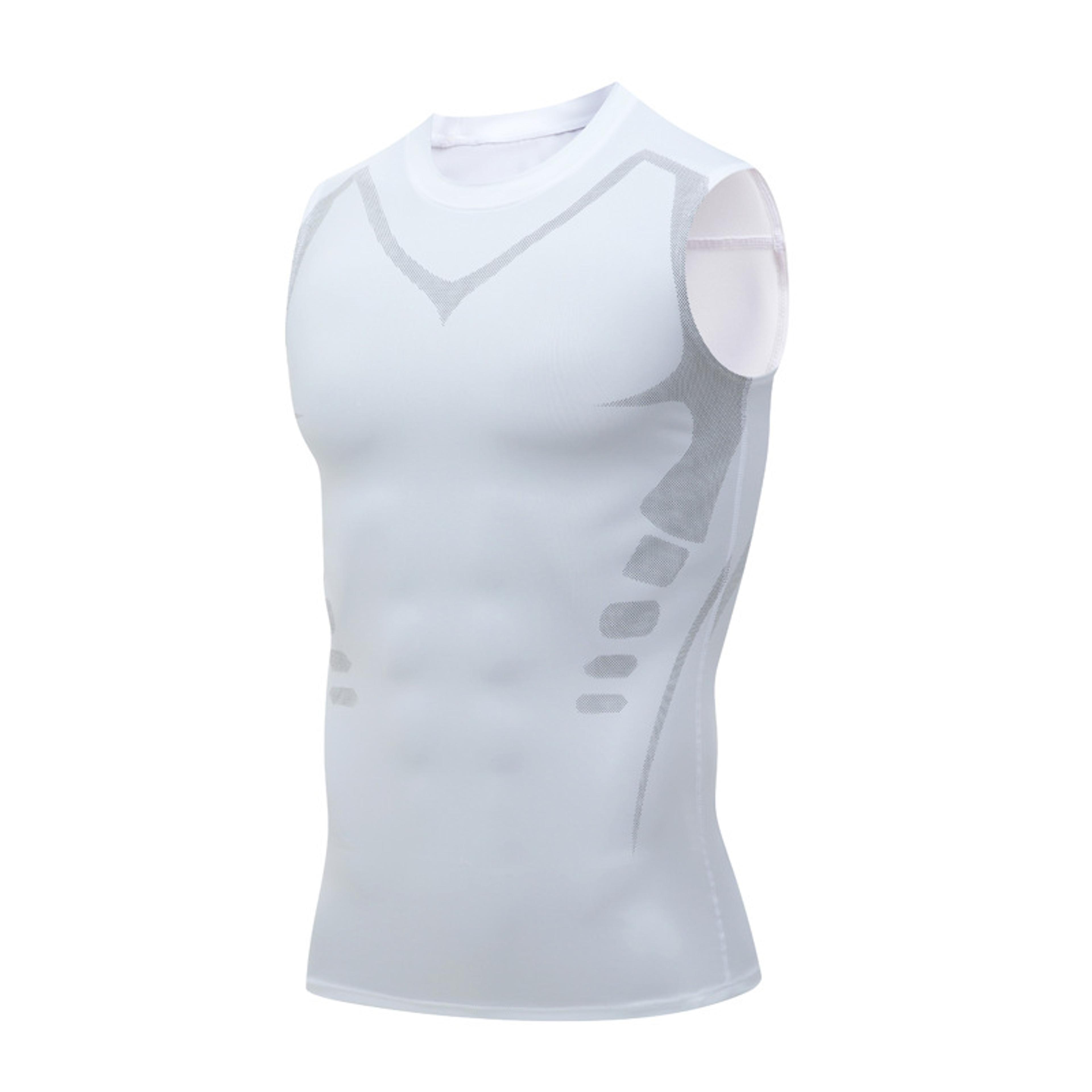 men compression shapewear vest breathable quick dry body shaper tank top
