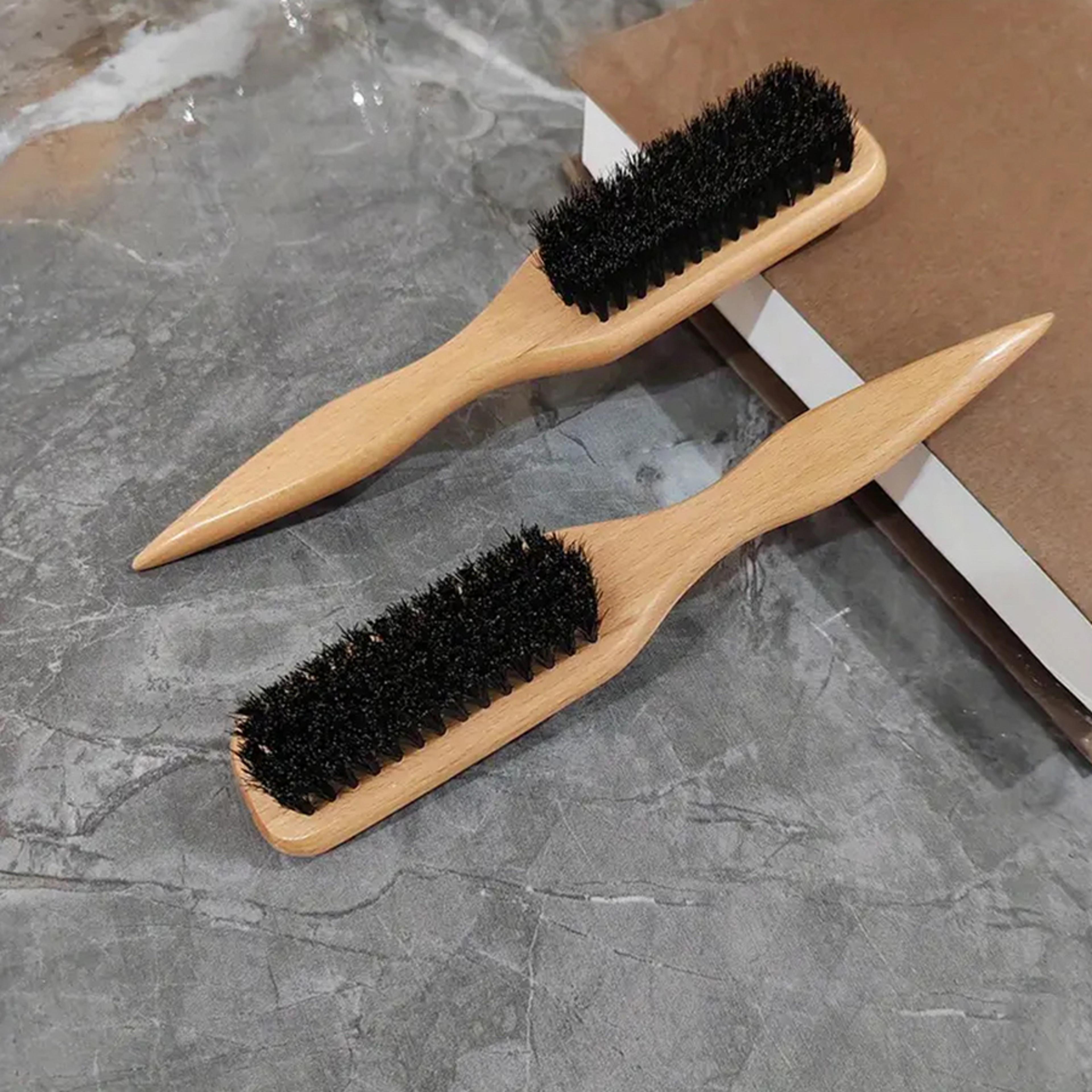 boar bristle slick back hair brush for sleek ponytail bun flyaway control