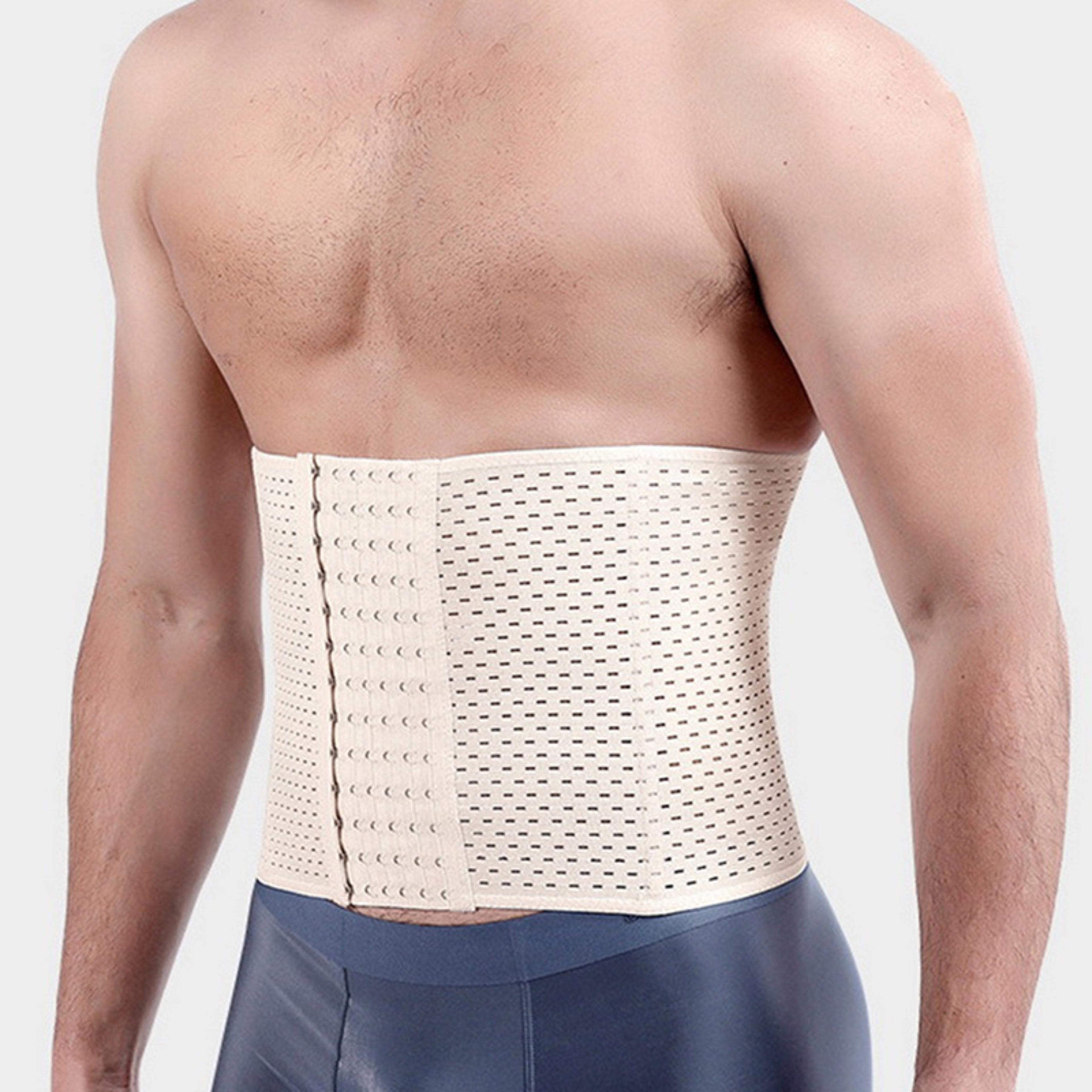 men waist trainer body shaper tummy control compression belt