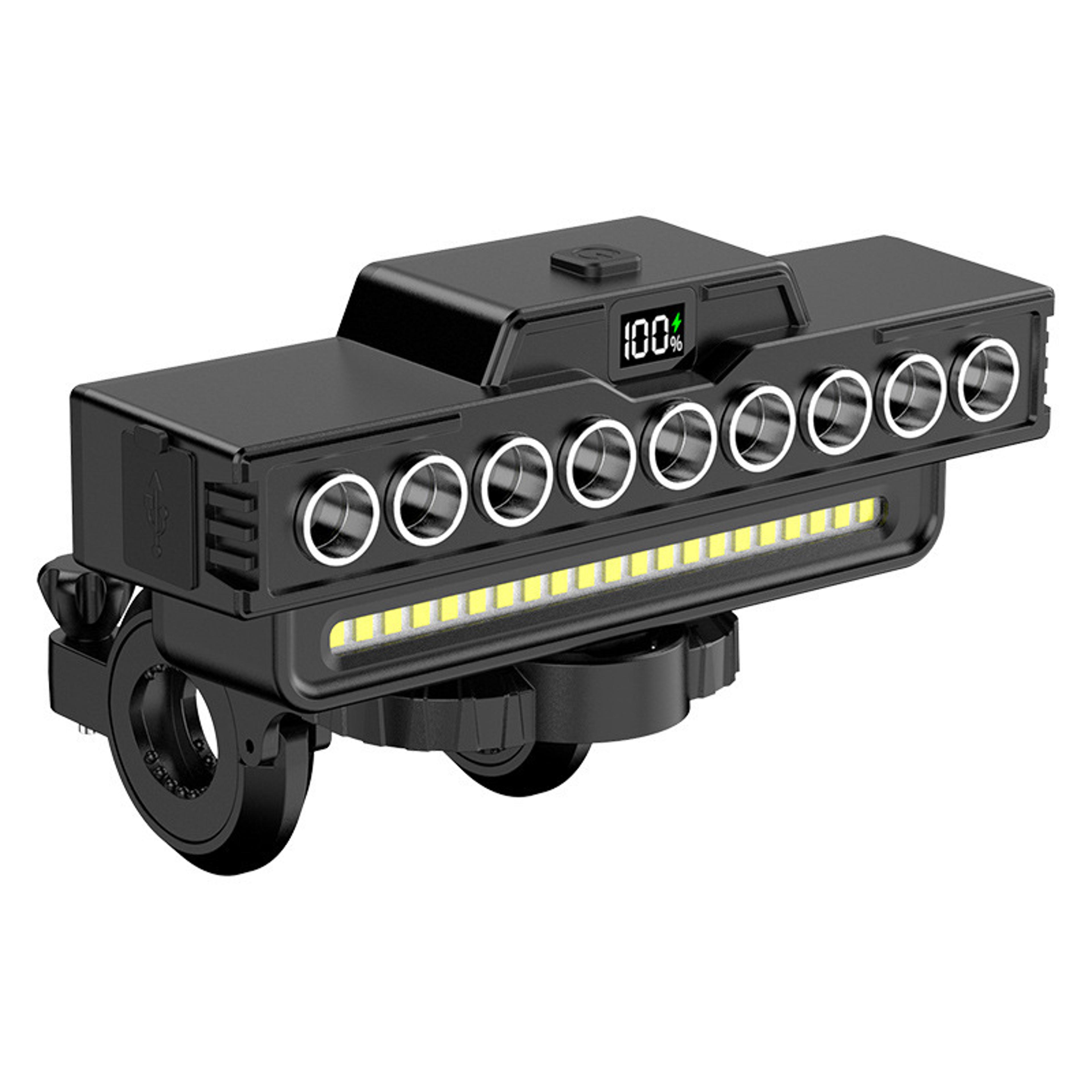 usb rechargeable mtb headlight waterproof bike horn light