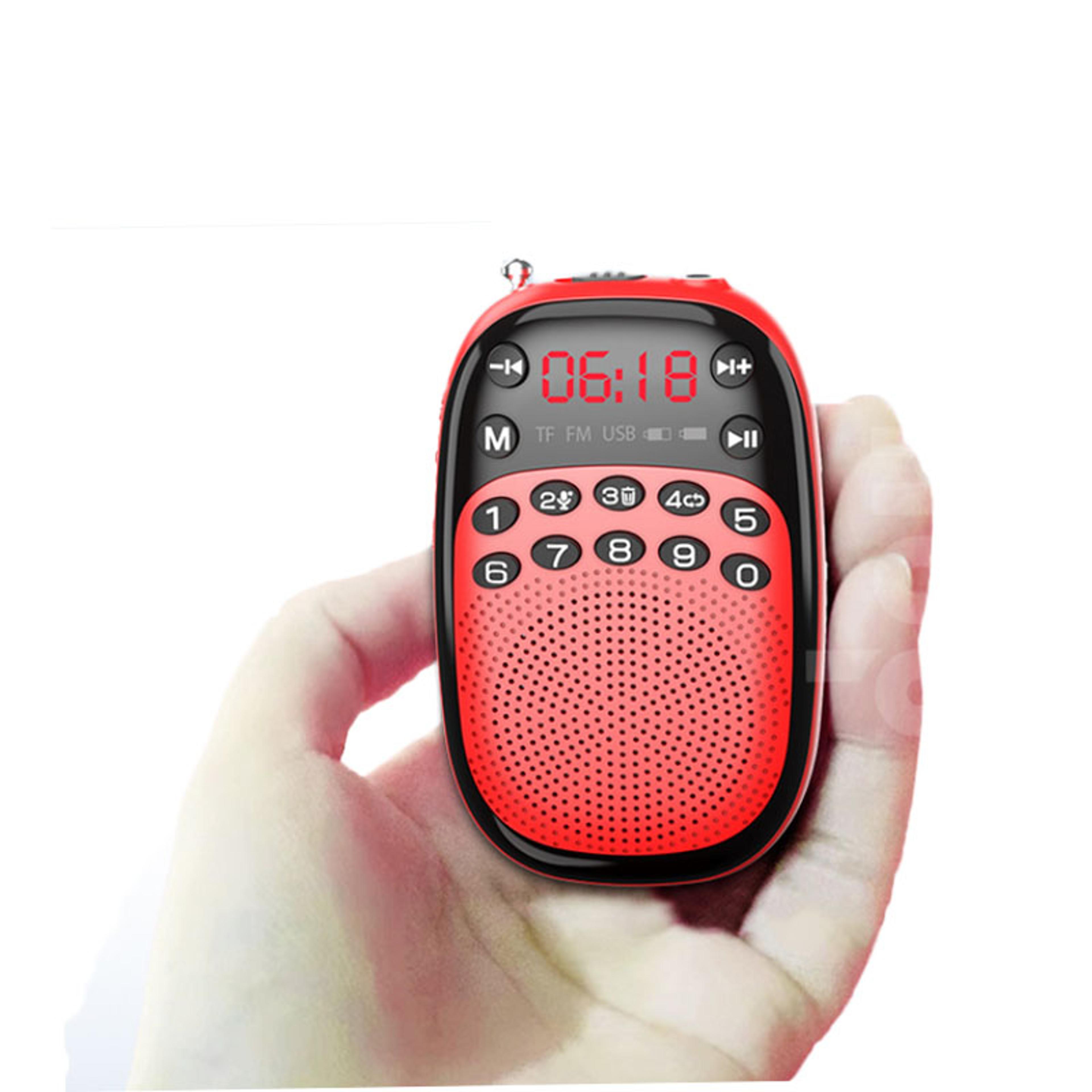 mini pocket portable fm radio bluetooth speaker rechargeable tf usb music player