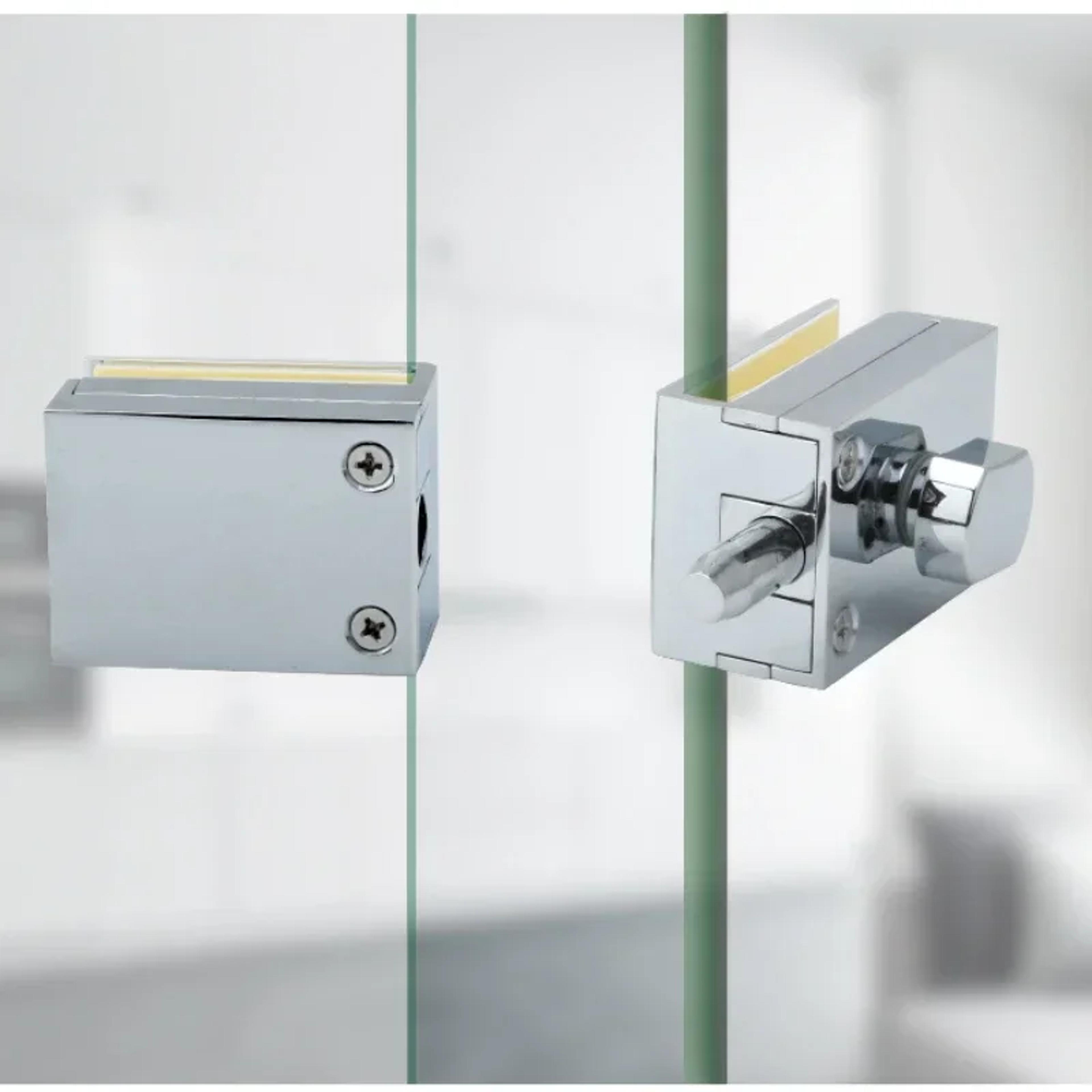 glass door floor latch lock bolt zinc alloy bathroom door security