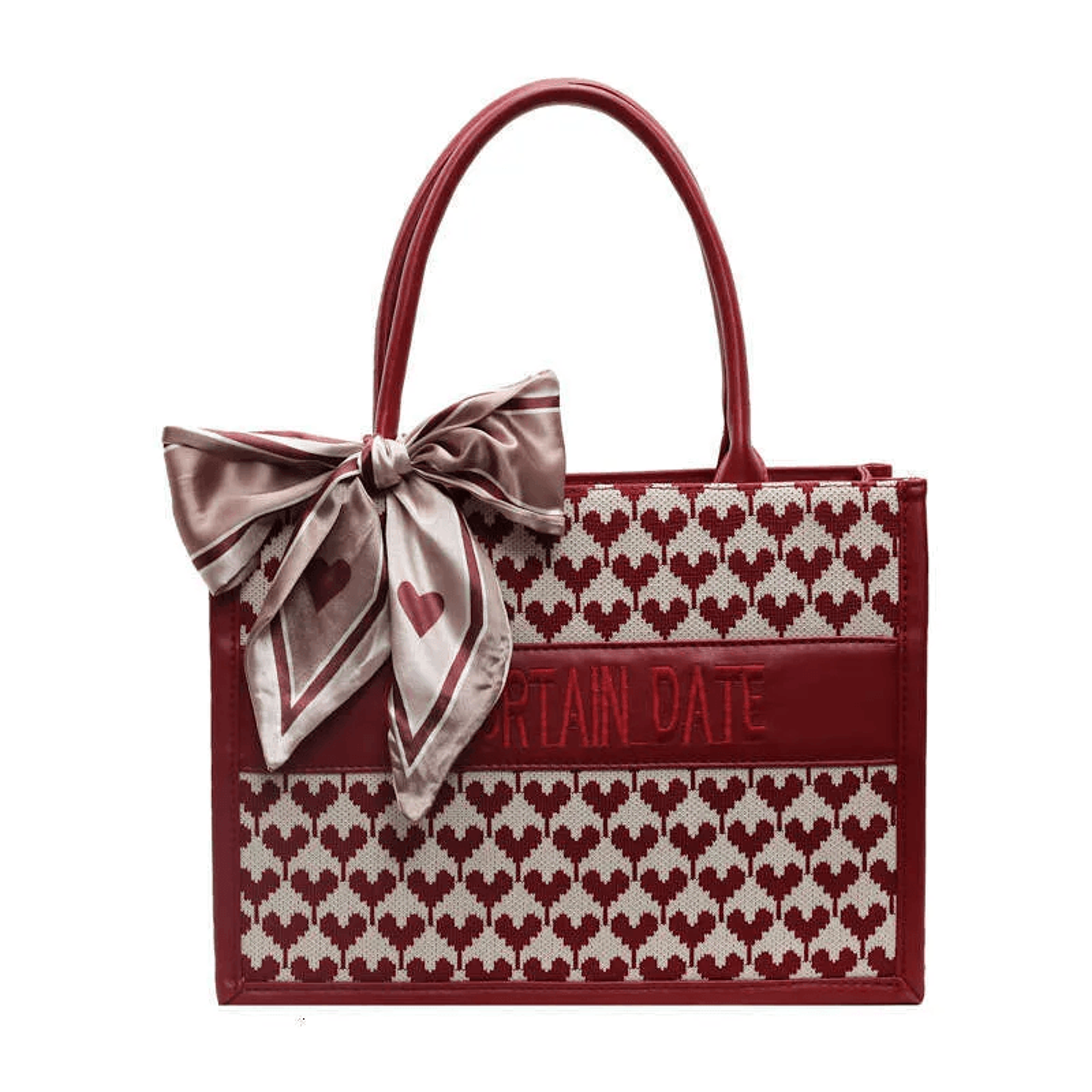 red heart underarm bag for women large capacity wedding shoulder bag