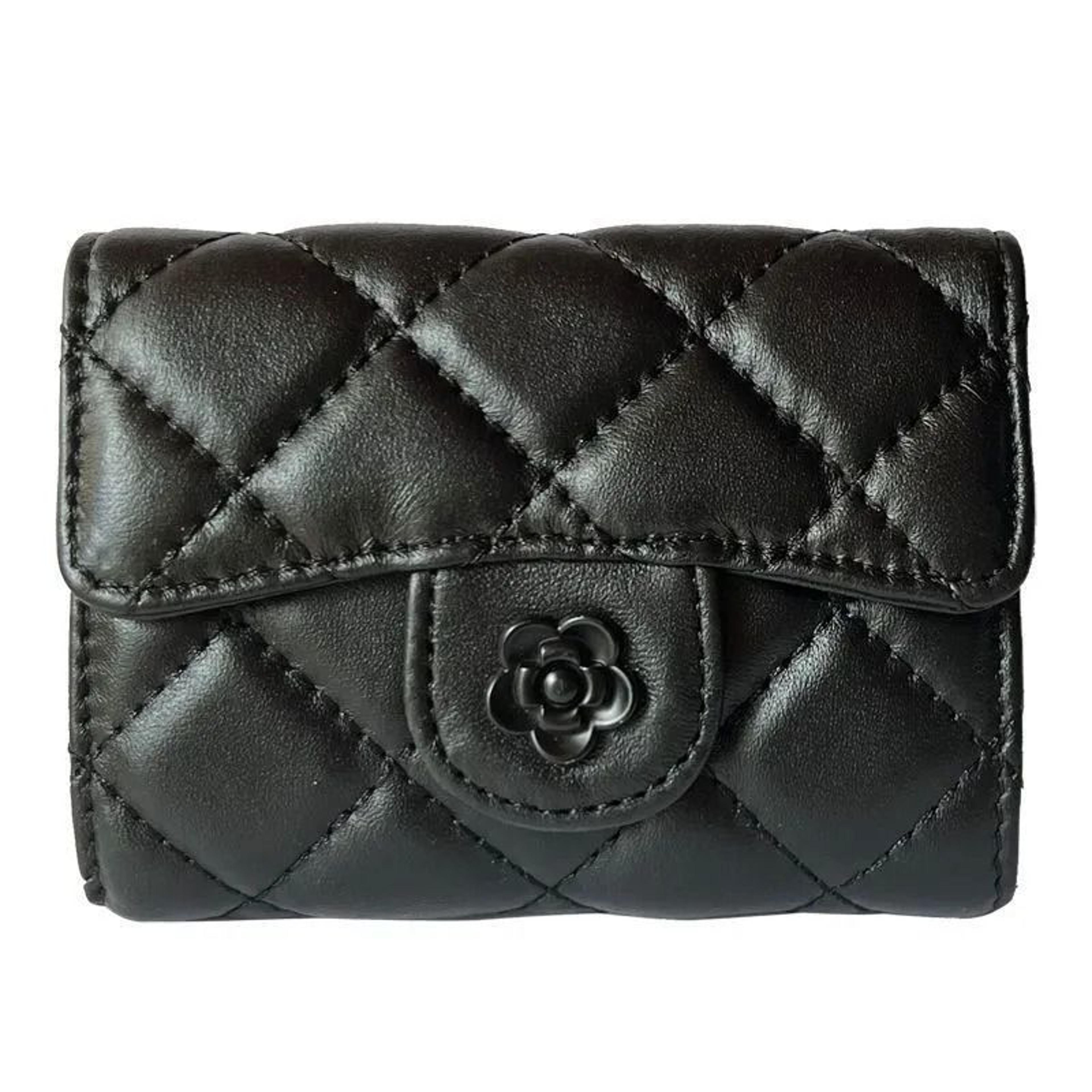 women compact accordion card holder with multi card slots anti demagnetization