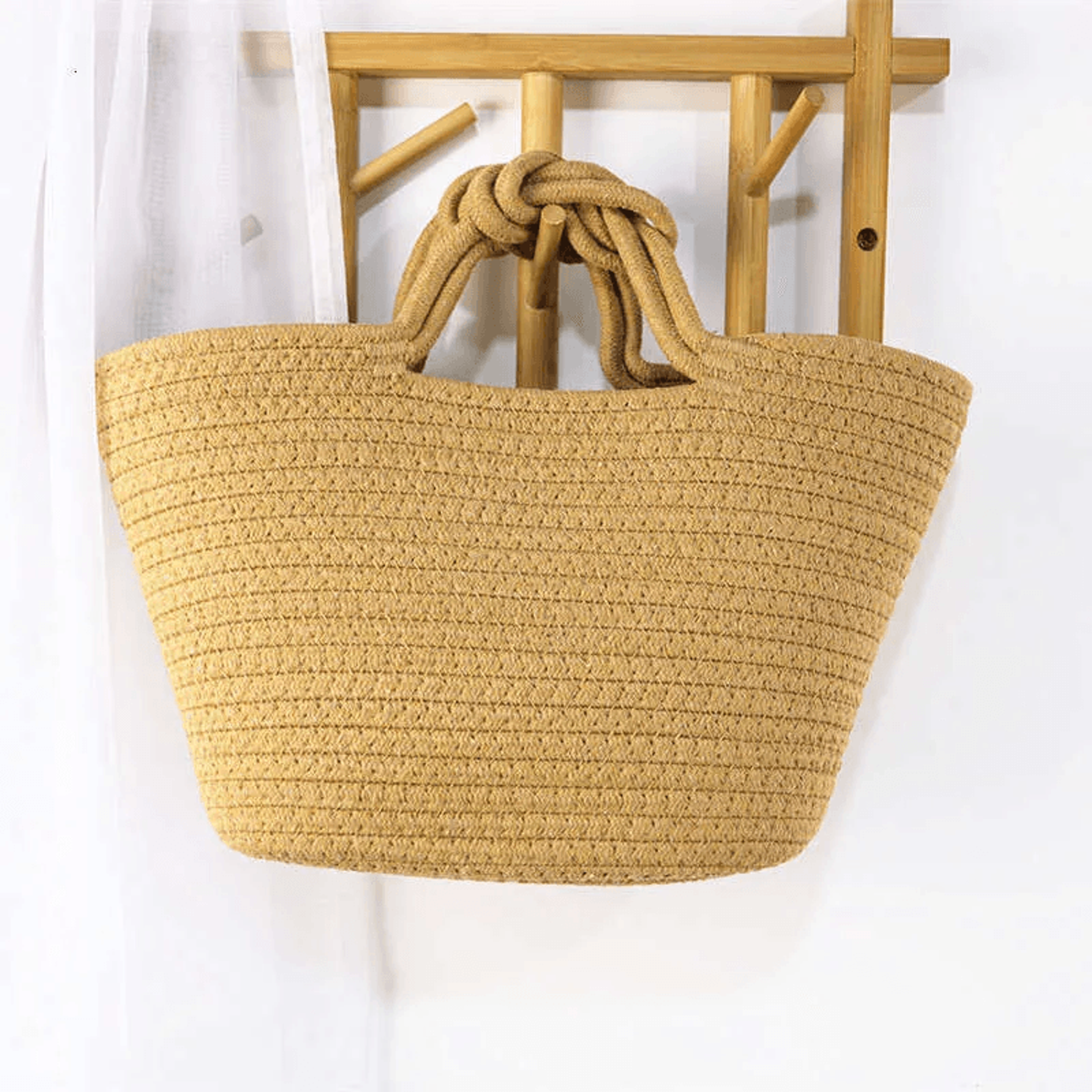 woven straw beach tote bag for women handheld summer travel tote