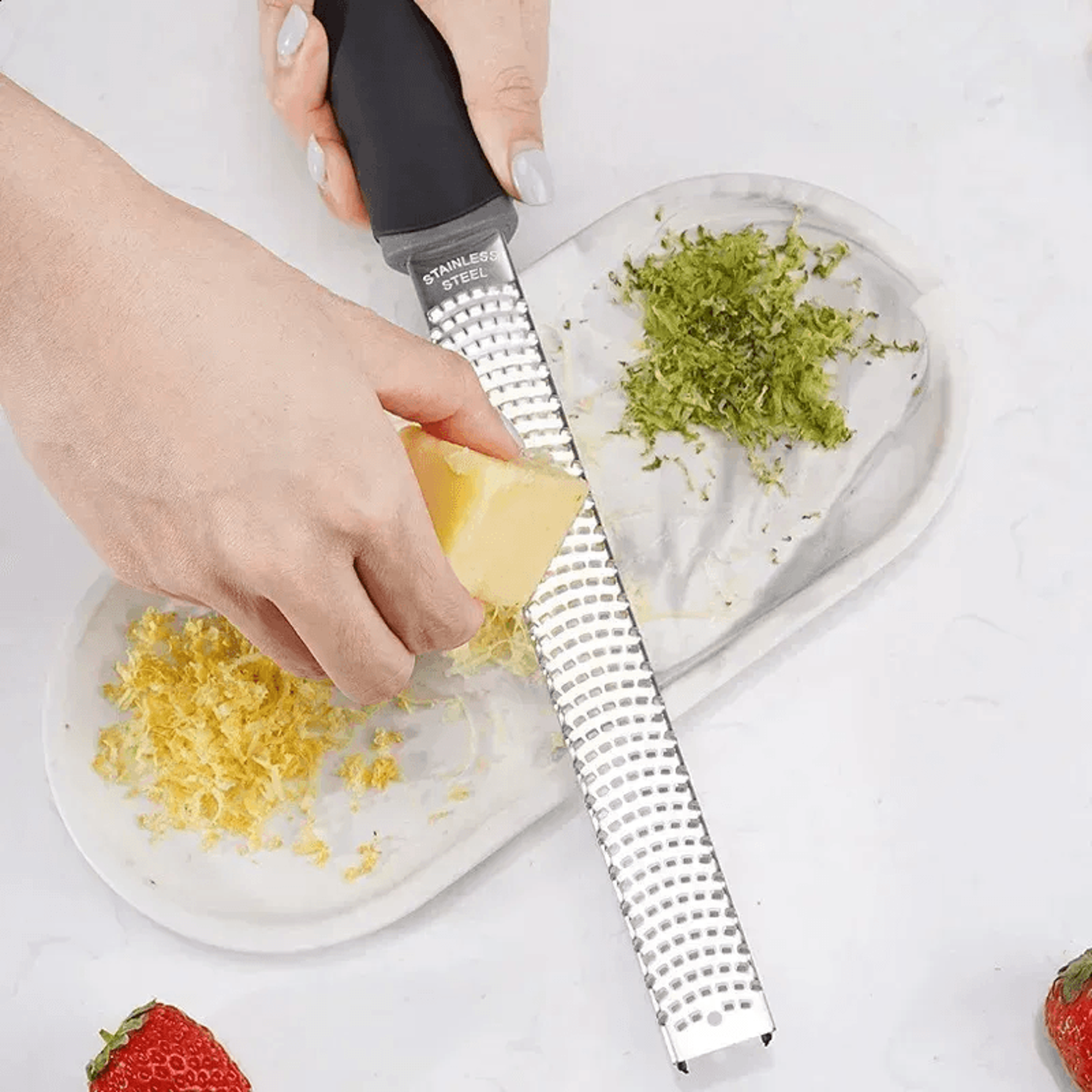 stainless steel manual grater and peeler for lemon cheese and vegetables
