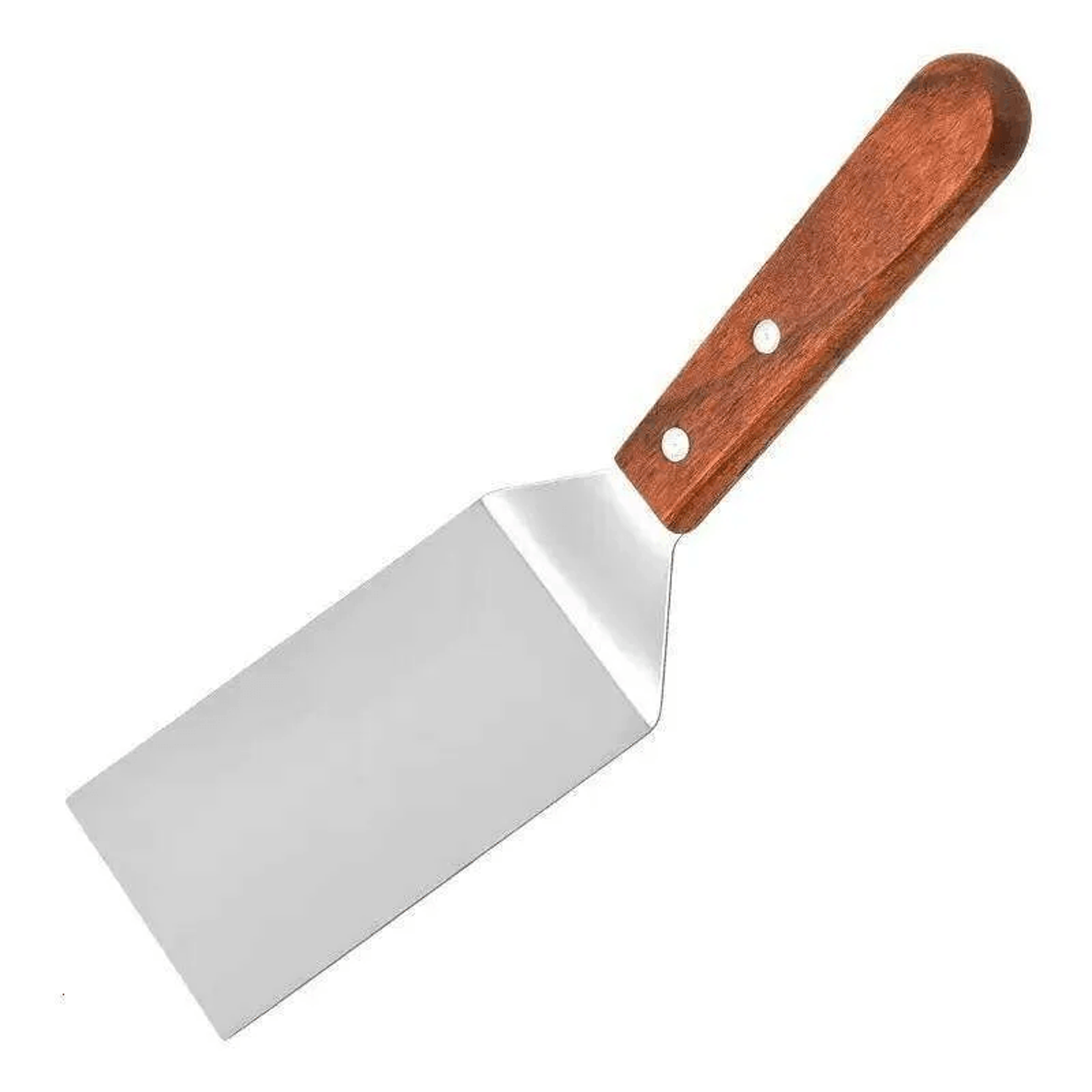 stainless steel wooden handle frying spatula for pancakes steaks and fish