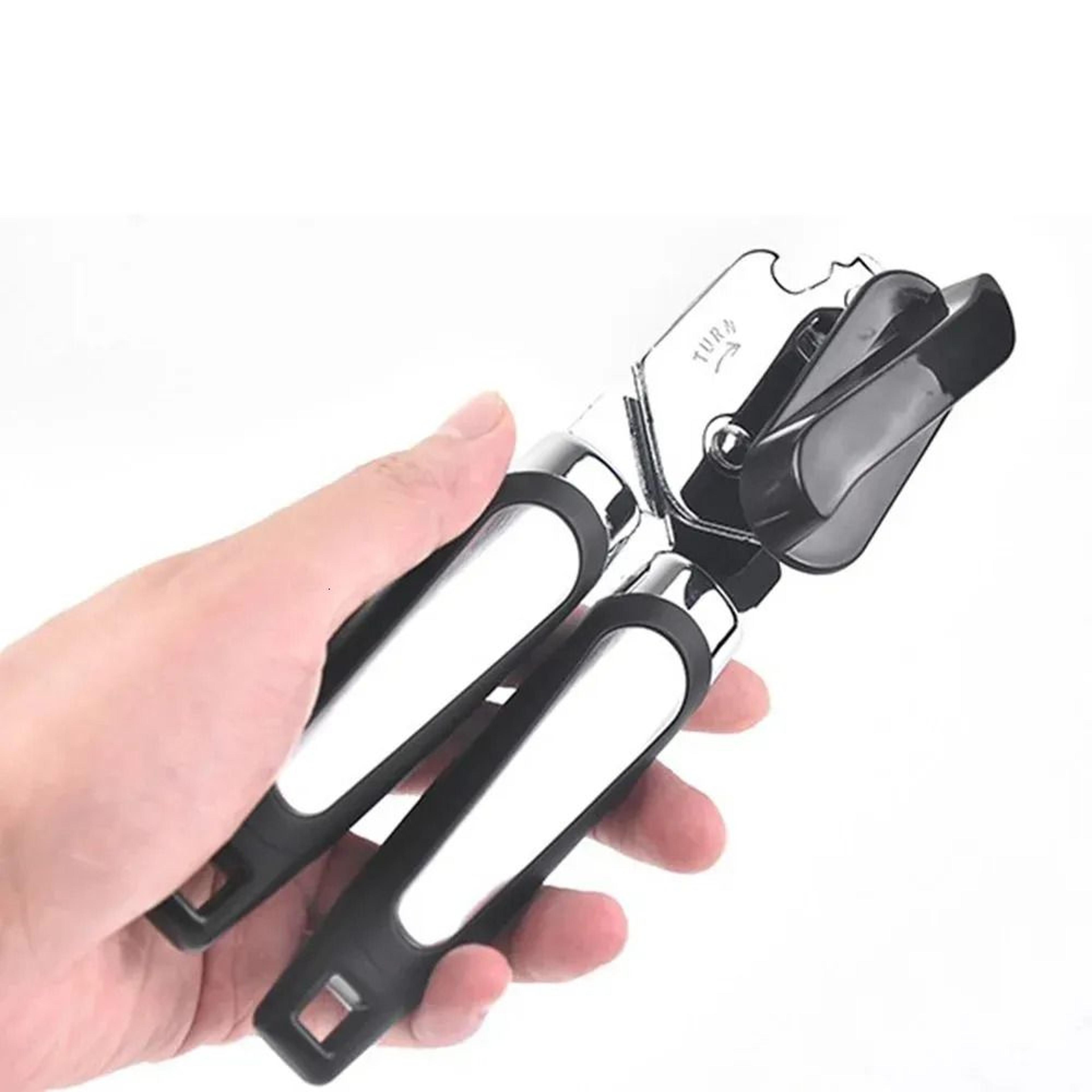 heavy duty stainless steel safety can opener ergonomic grip