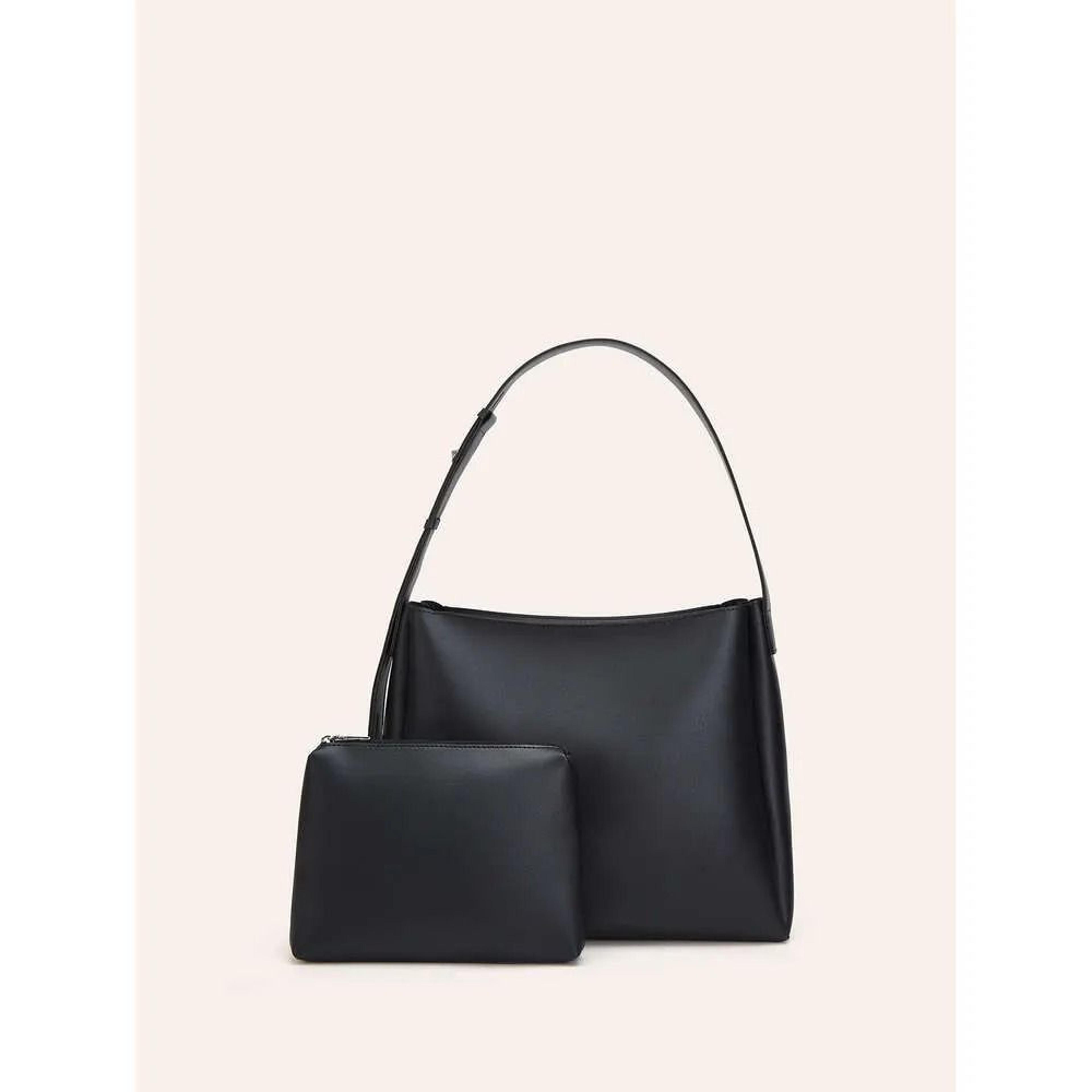 vintage large capacity bucket shoulder tote bag for women