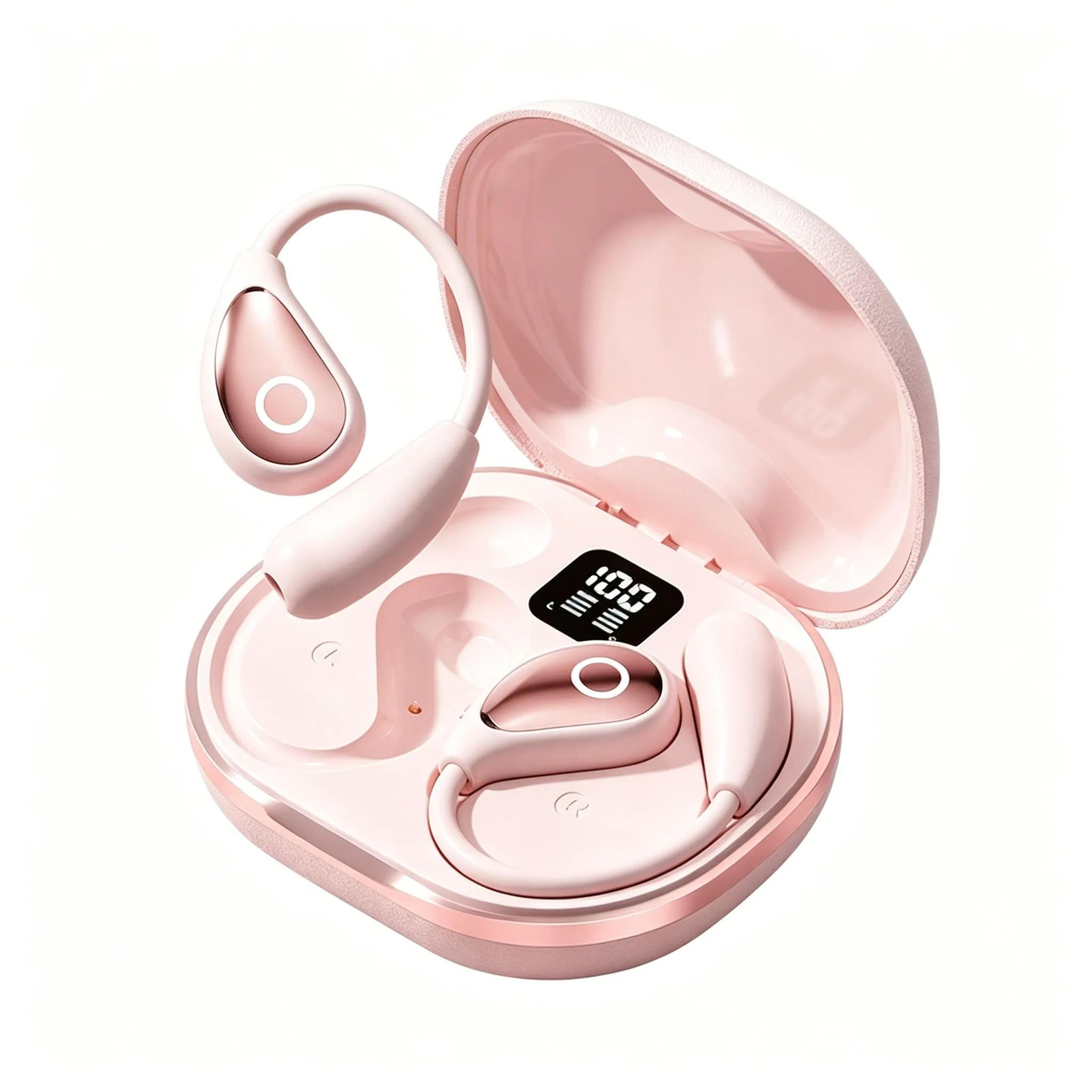 open ear earbuds bluetooth sports ear hook headphones with digital display