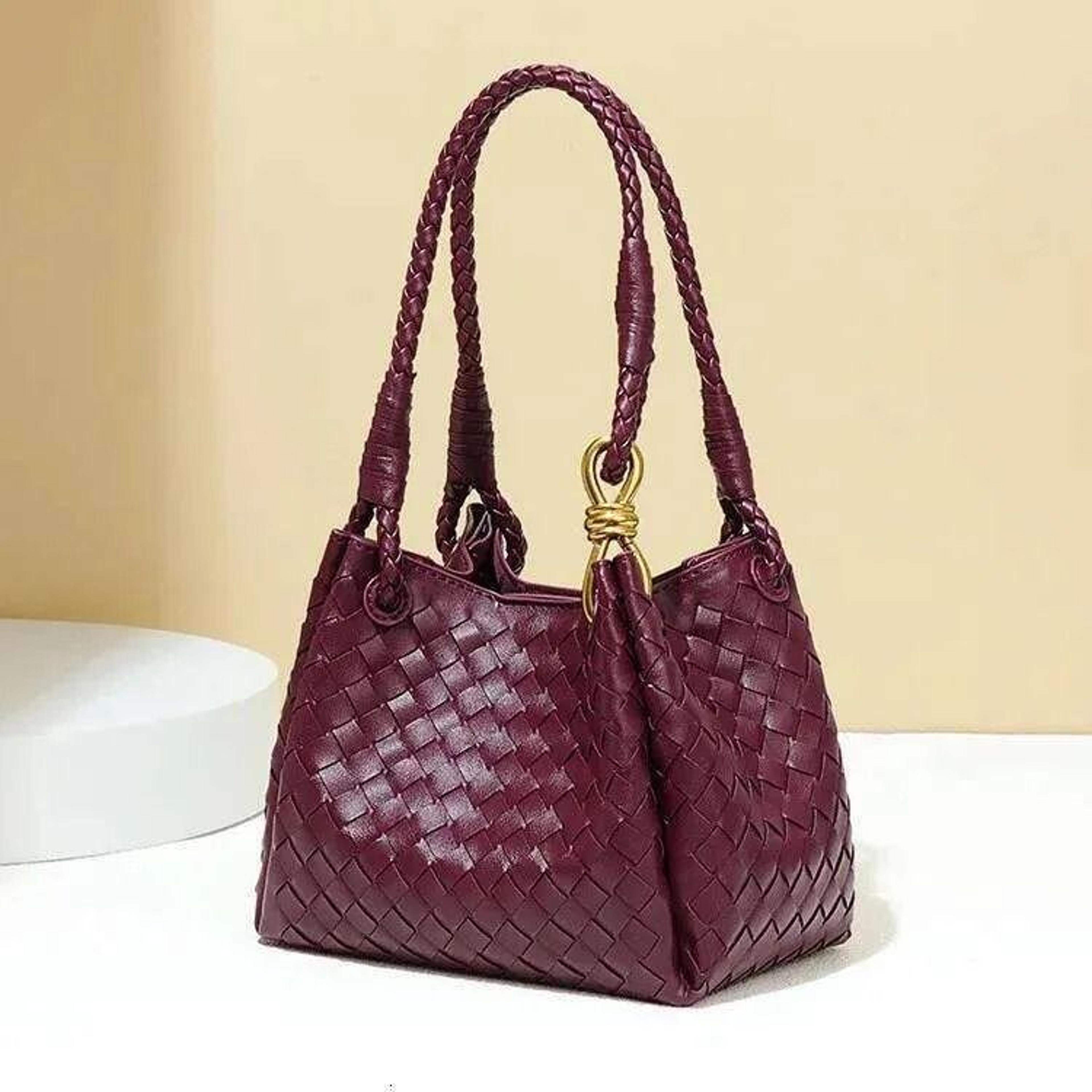 vintage large capacity leather tote bag for women everyday shopper bag