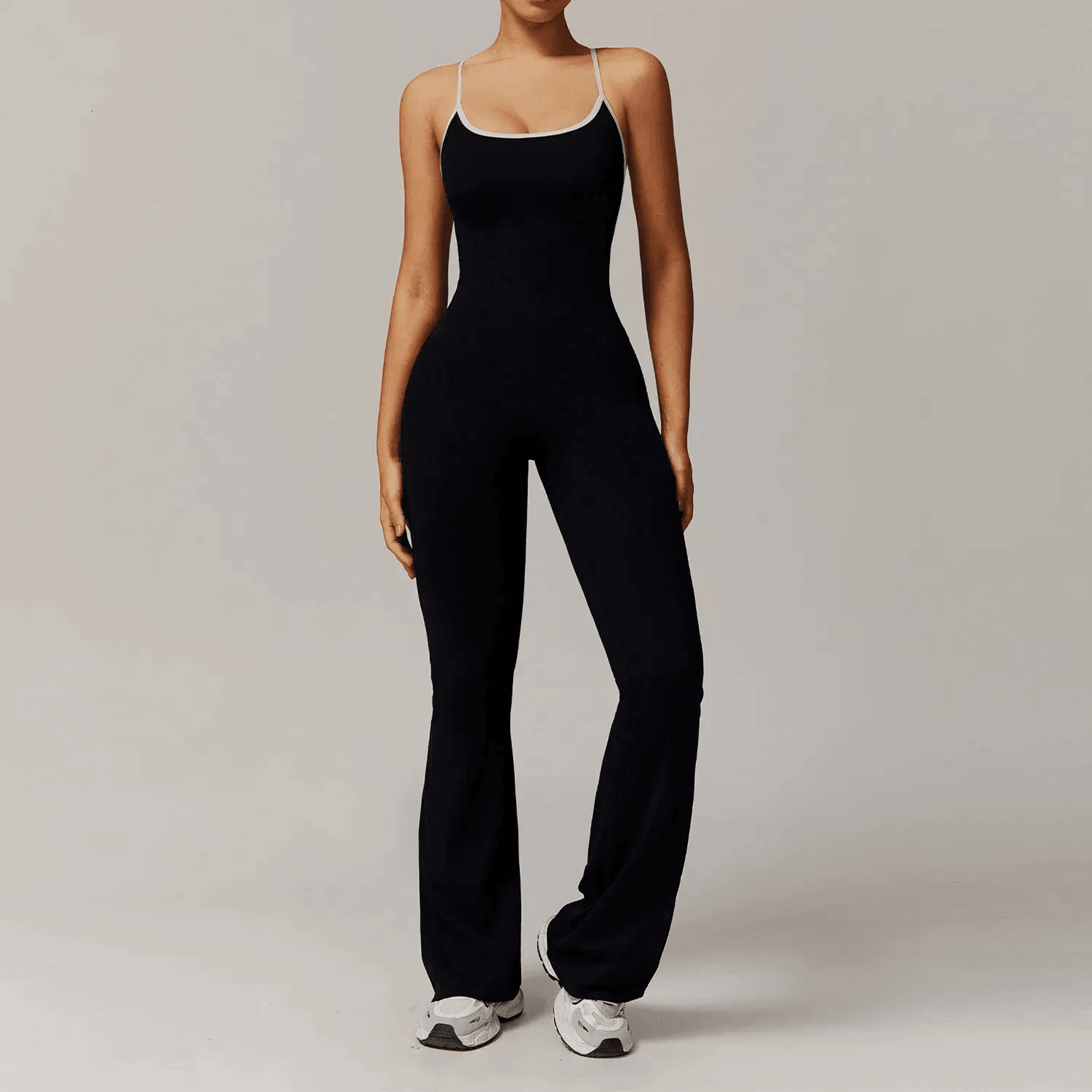 v back workout jumpsuit womens stretch yoga romper gym bodysuit