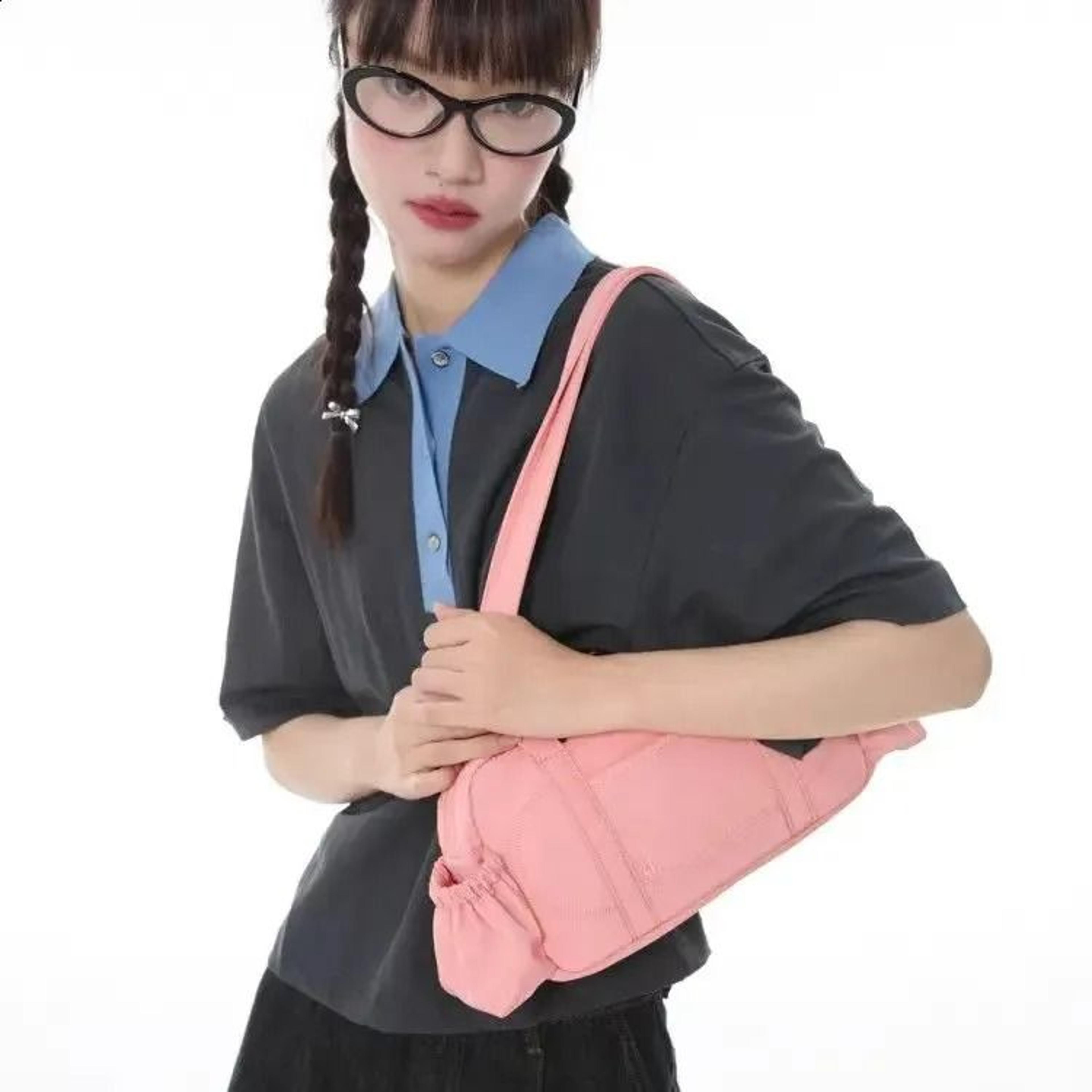 women nylon shoulder bag lightweight office handbag for everyday style