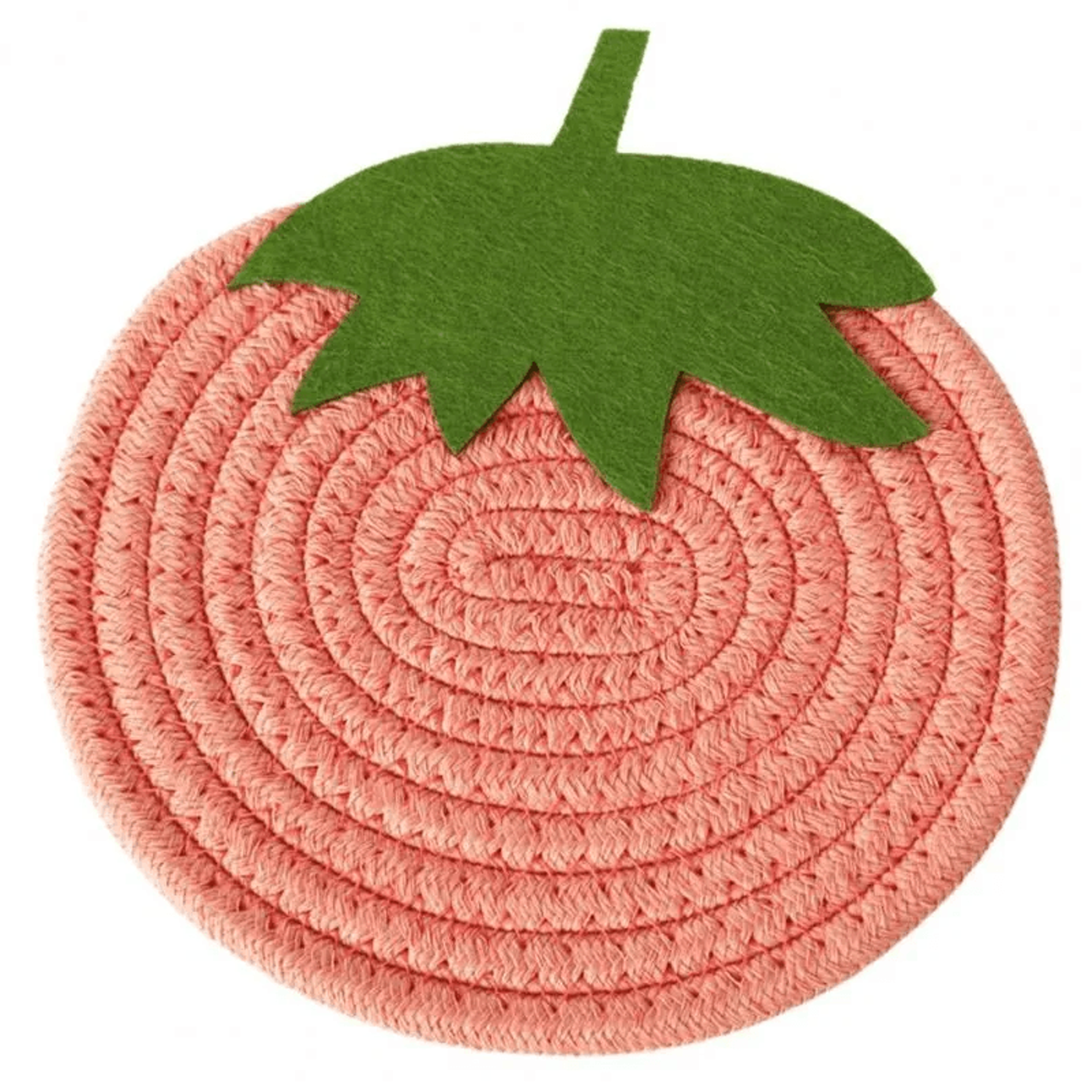 fruit shape cotton rope coasters absorbent tea cup mats