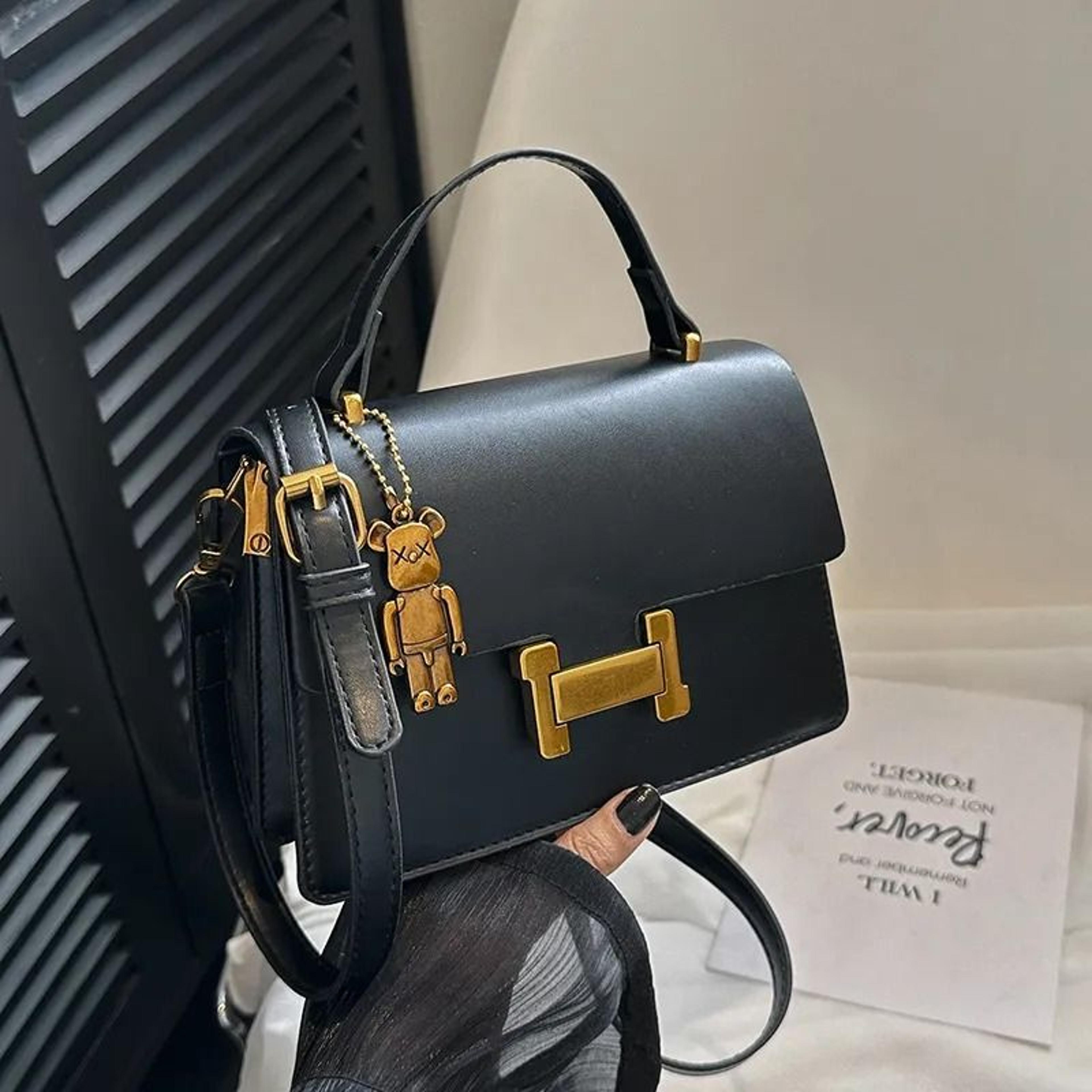 solid color square crossbody bag for women