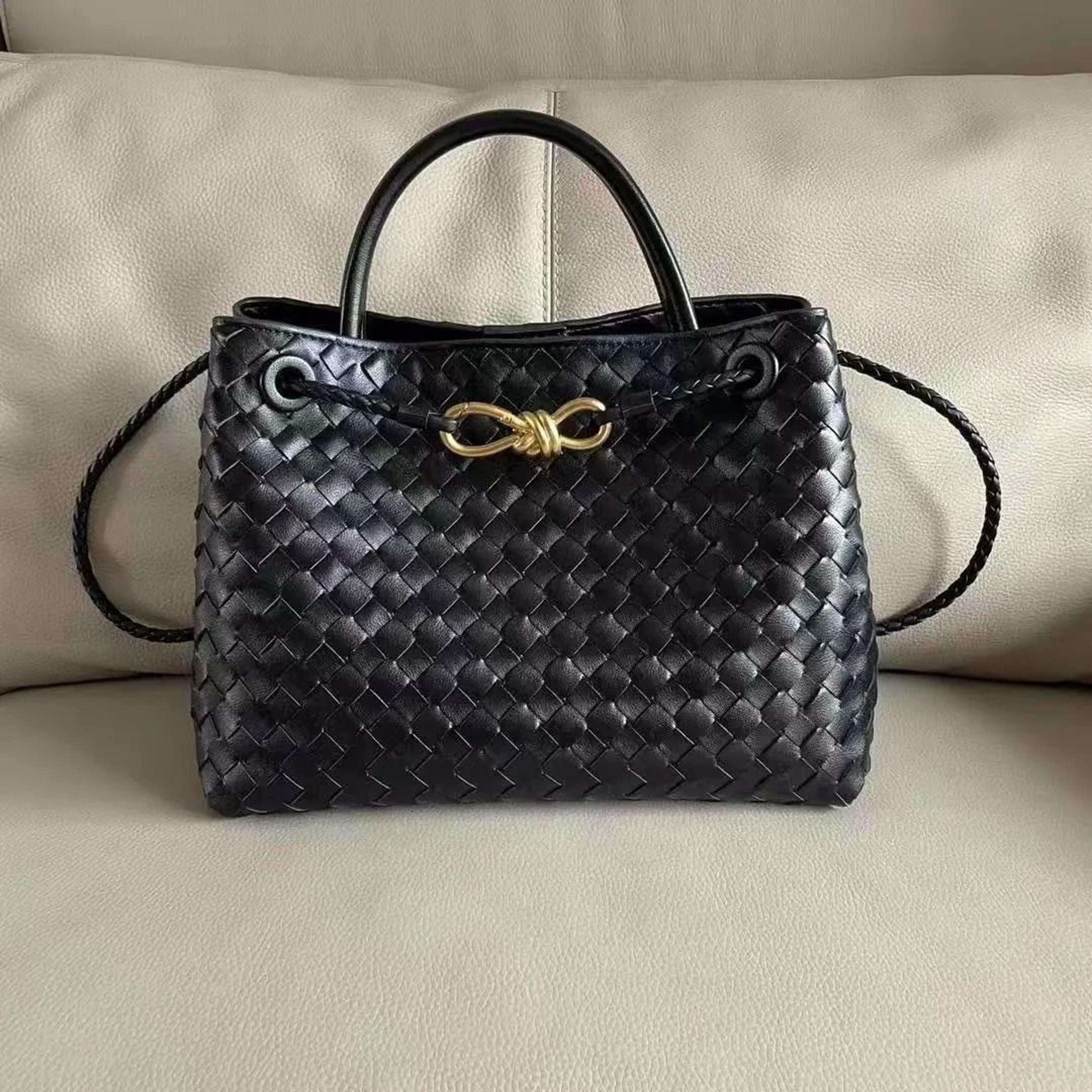 handmade braided rope tote bag large capacity shoulder handbag for evening and commuter style