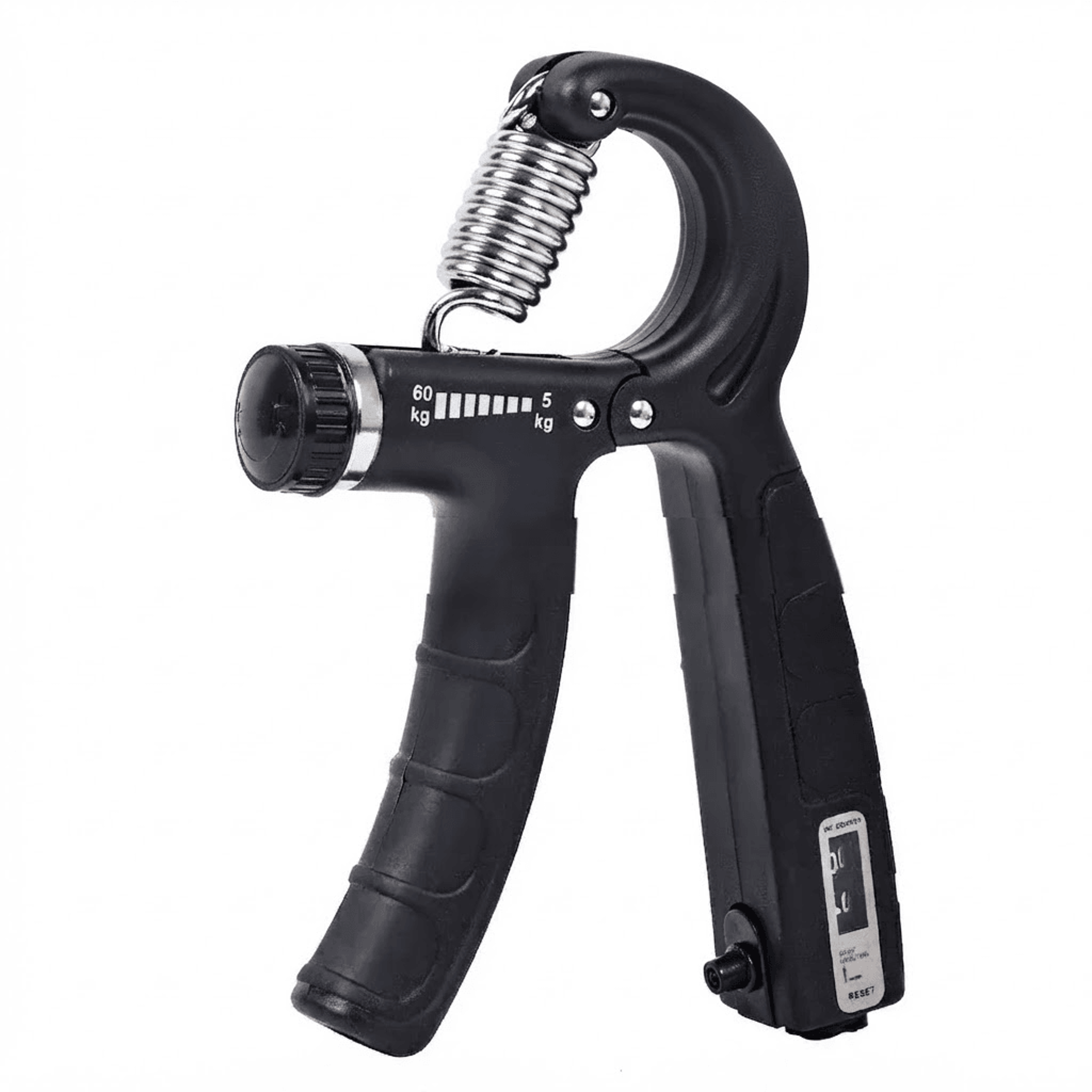 adjustable hand grip strengthener with counter for wrist and forearm training