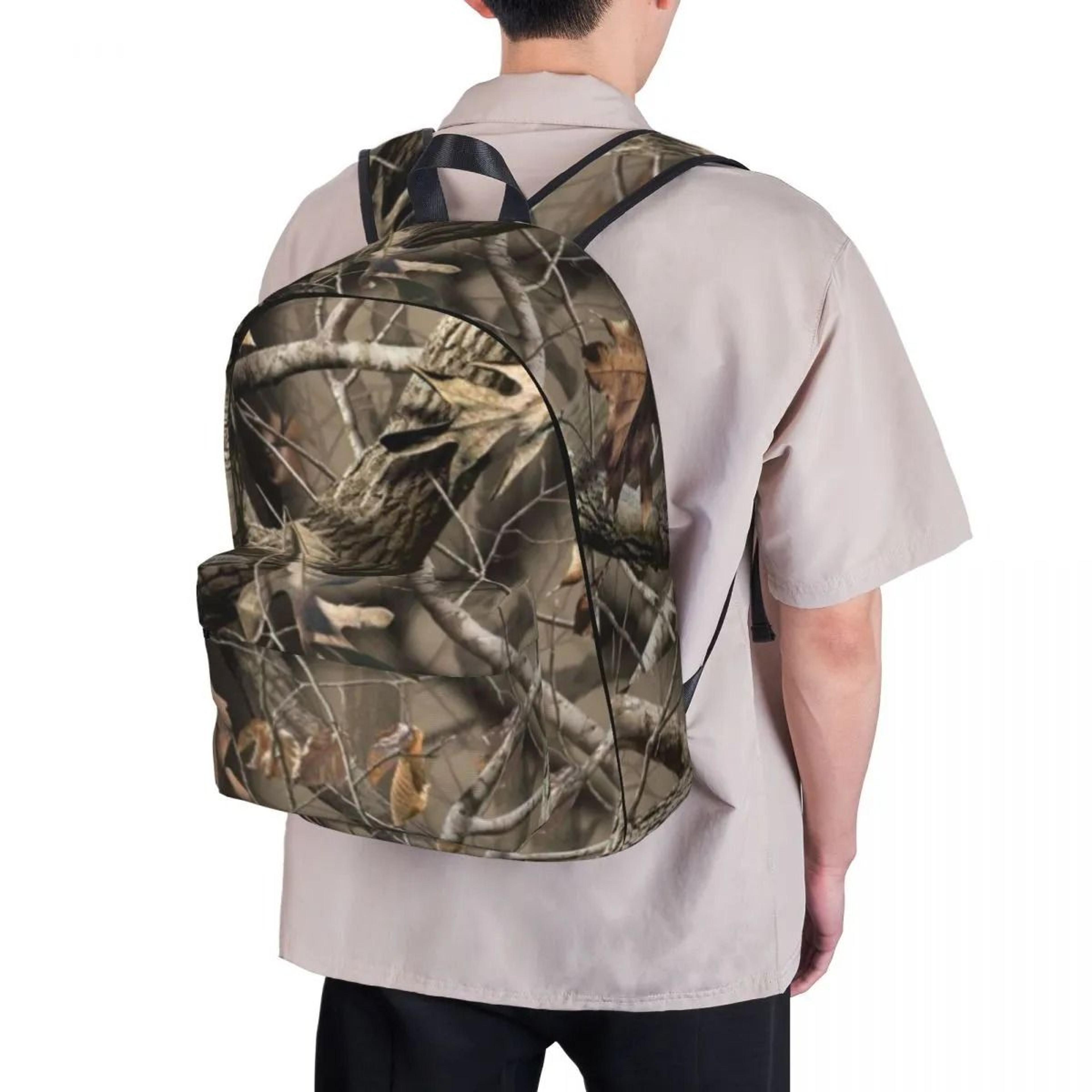 real tree camouflage student backpack laptop bookbag