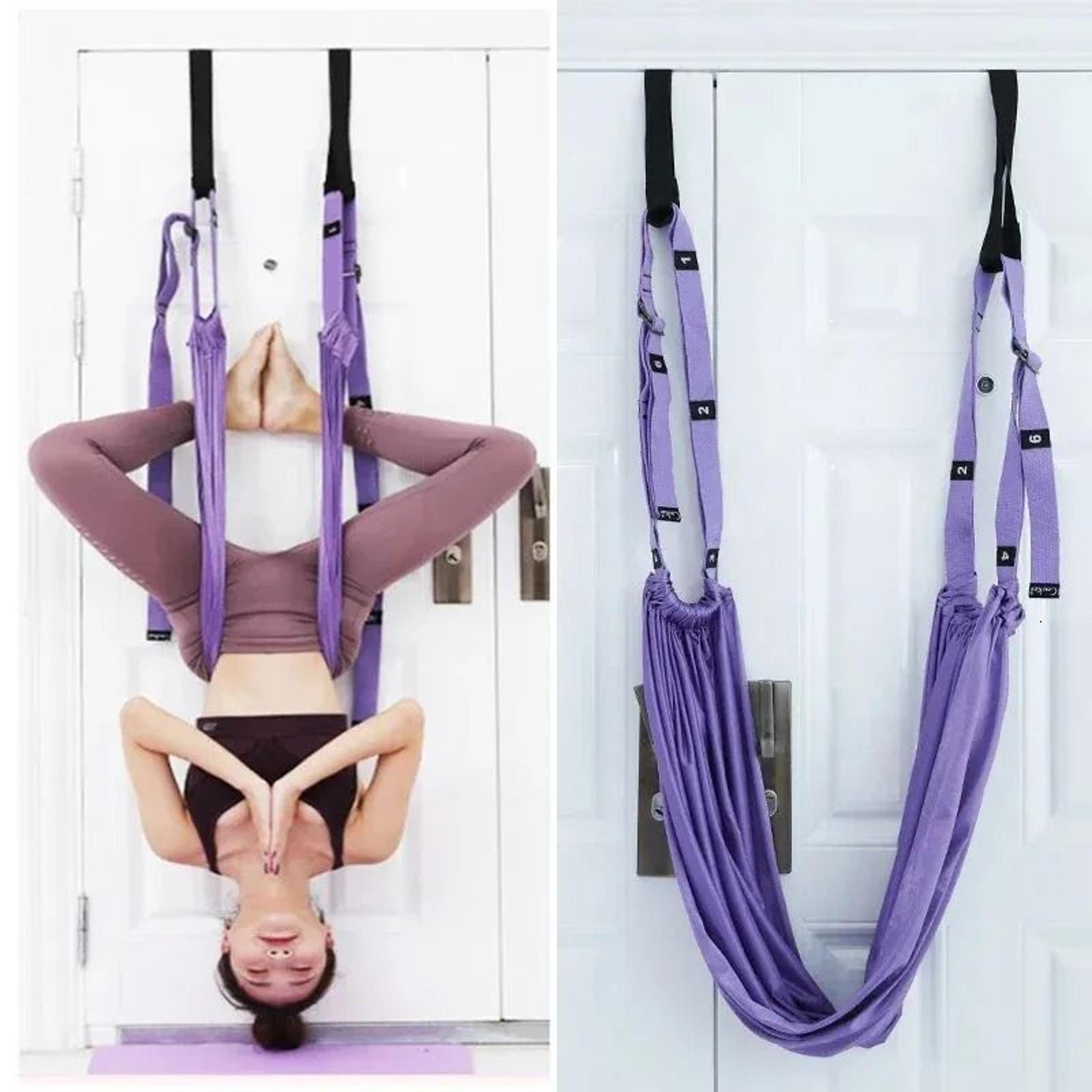 adjustable aerial yoga strap for stretching handstands and swing training