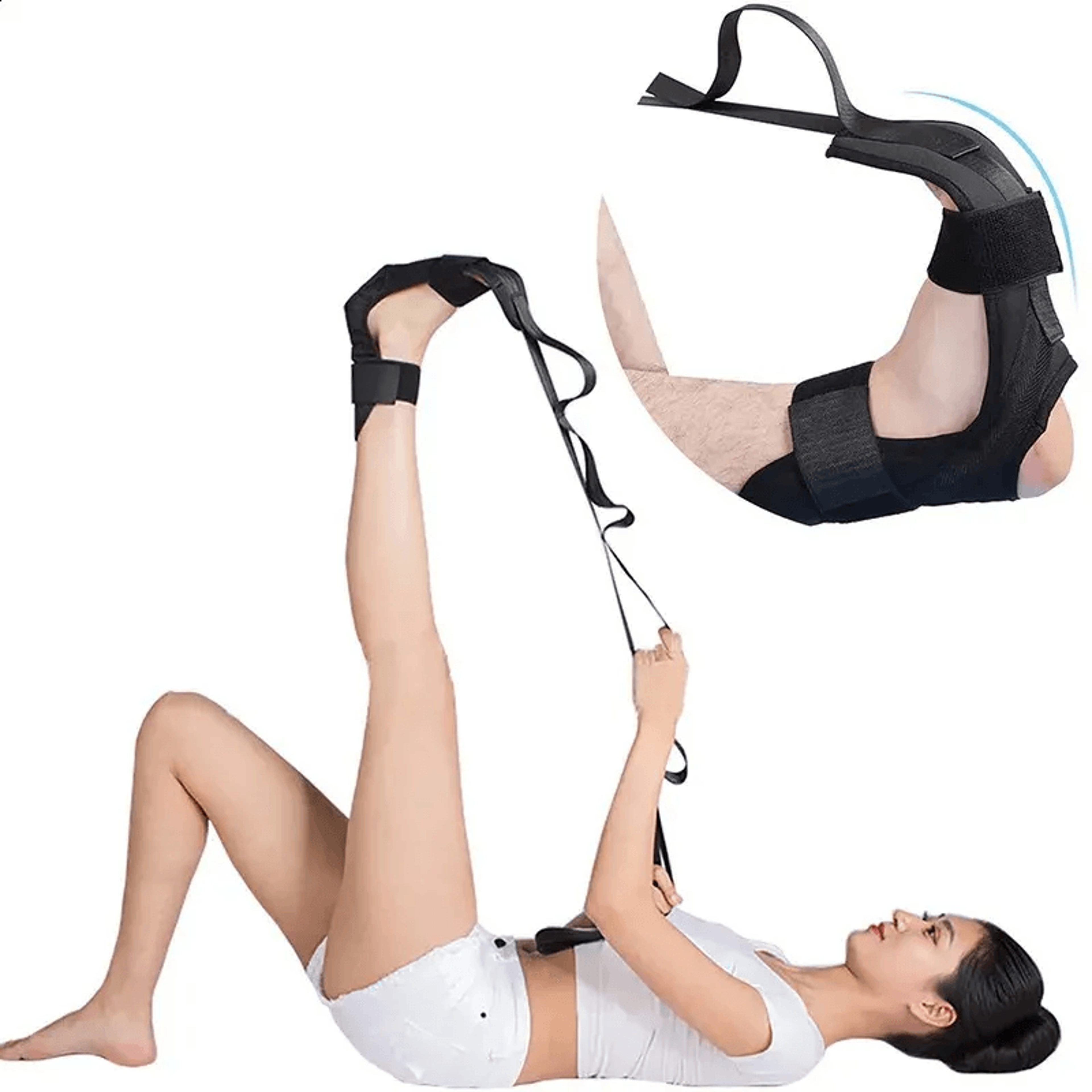 yoga stretching strap for flexibility rehab and plantar fasciitis support