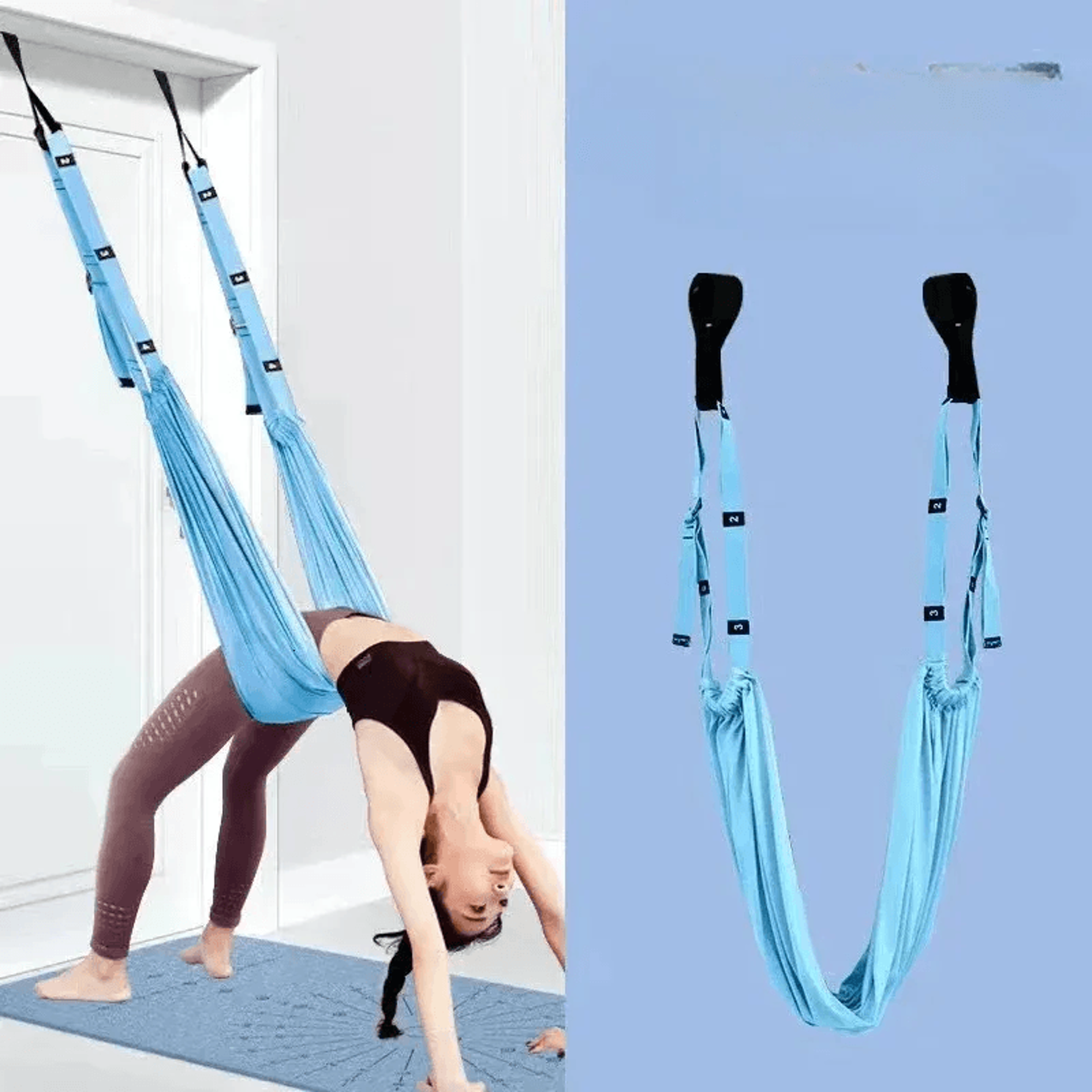 aerial yoga strap pull rope for flexibility splits and inversion training