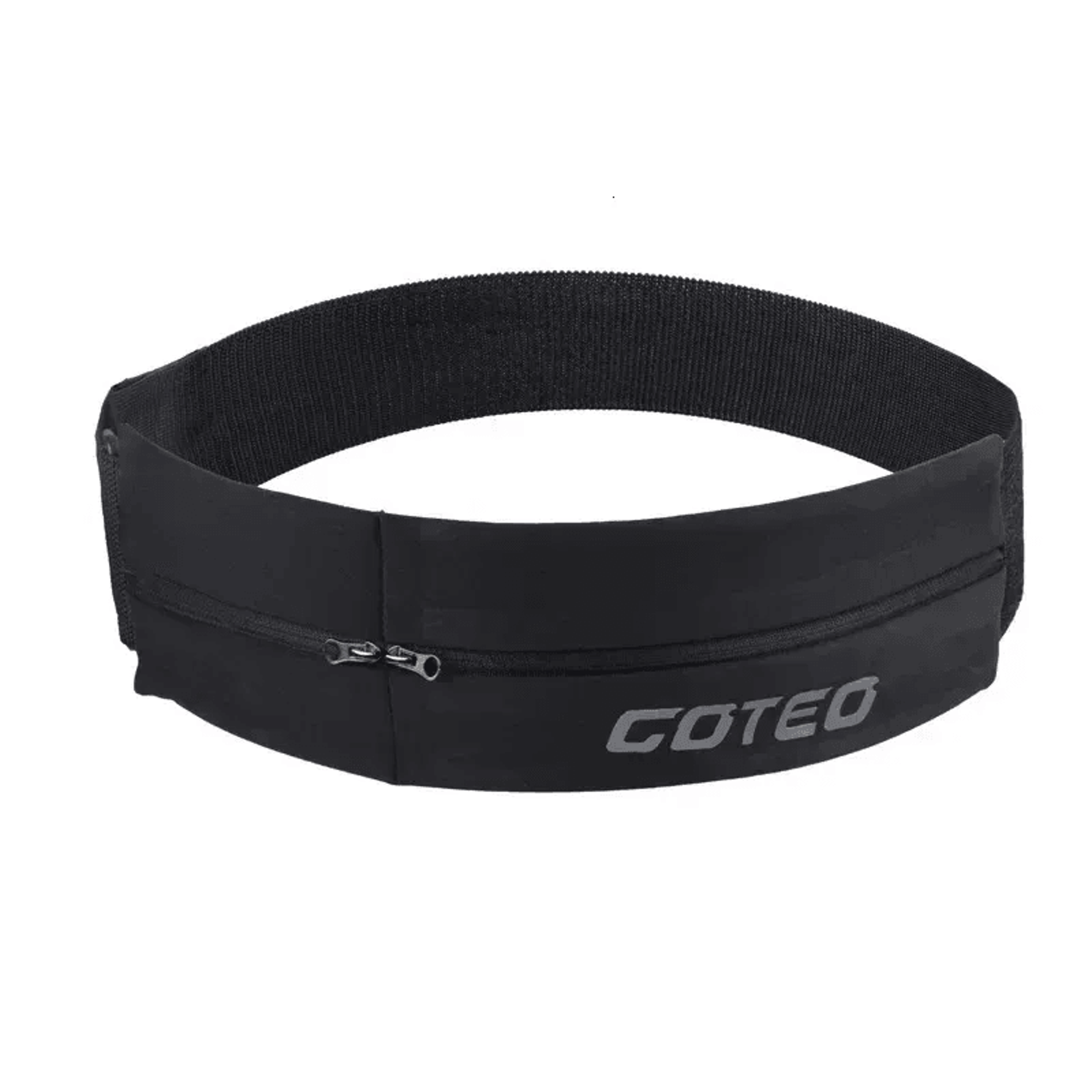 reflective running waist bag double zipper pocket