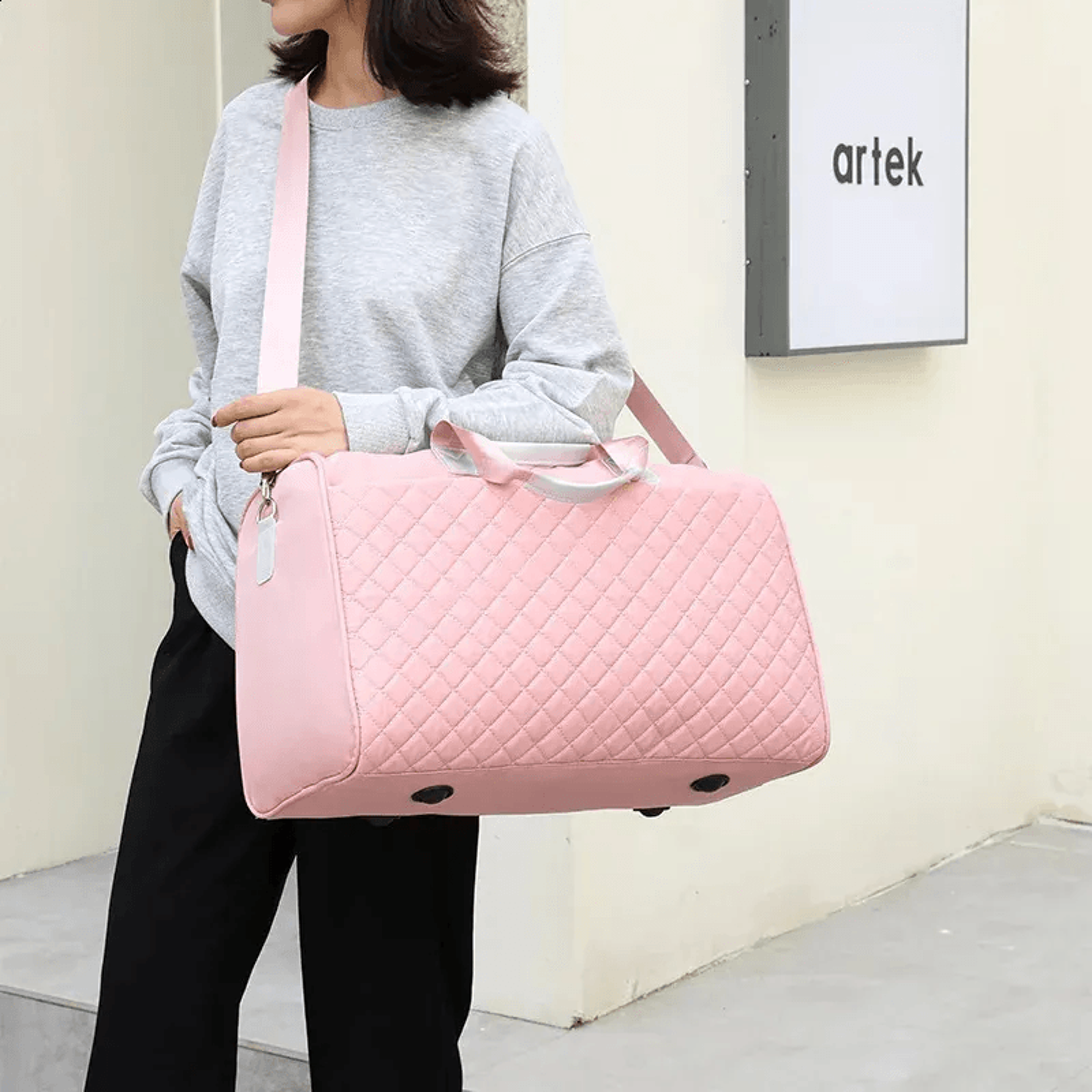 women fitness gym travel bag boston shoulder tote