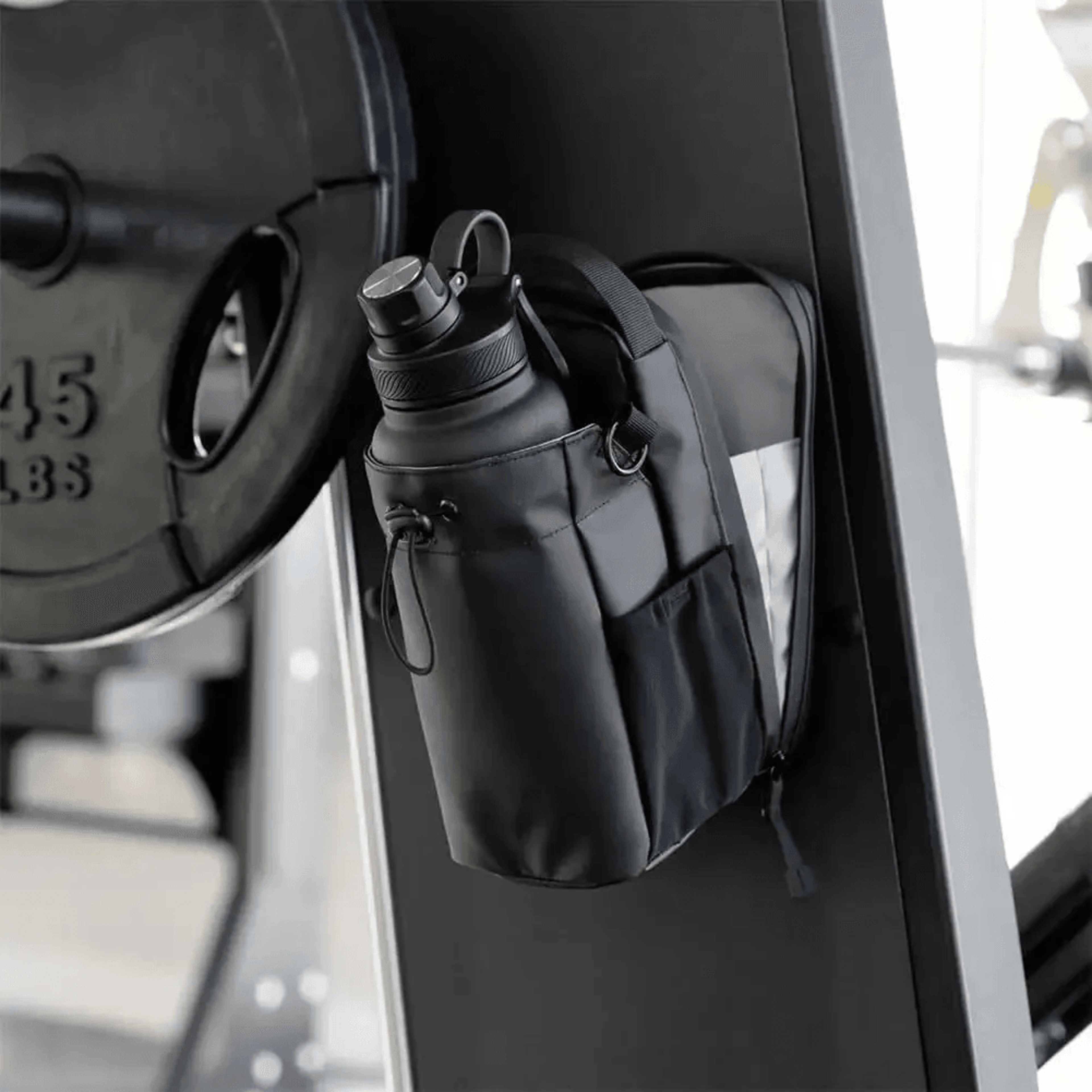 magnetic gym sling bag waterproof crossbody water bottle phone holder