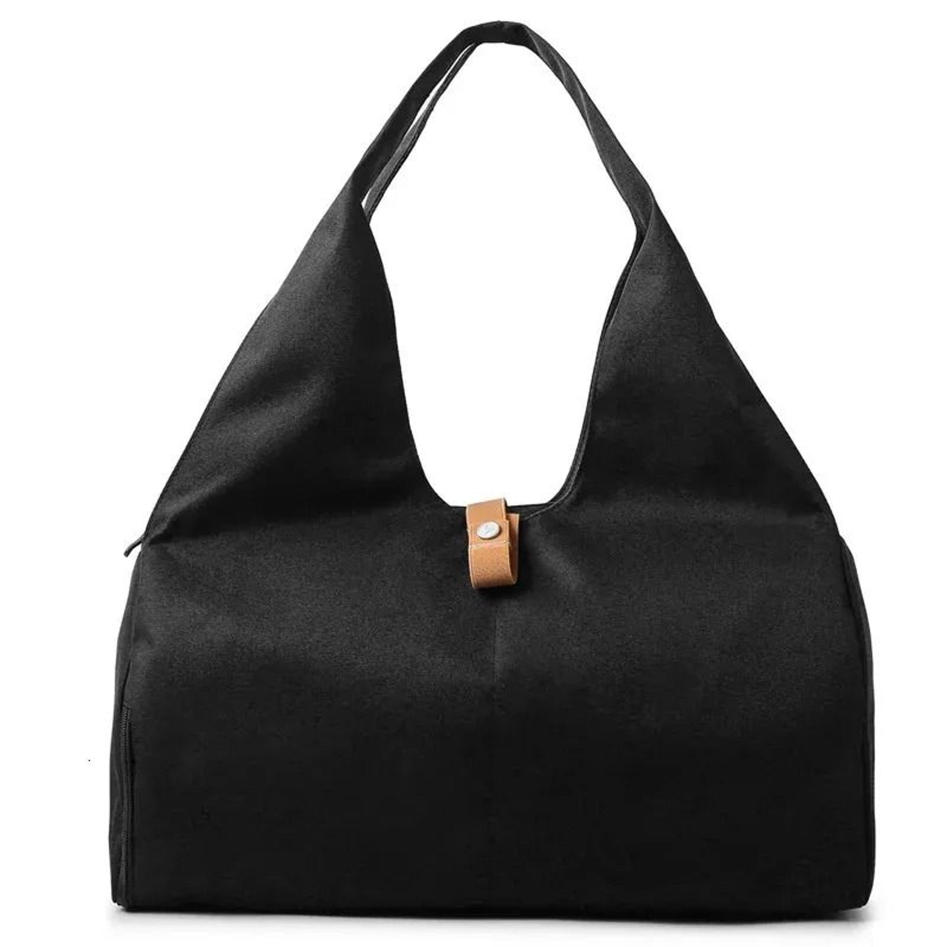 women nylon yoga gym bag with shoe compartment travel tote