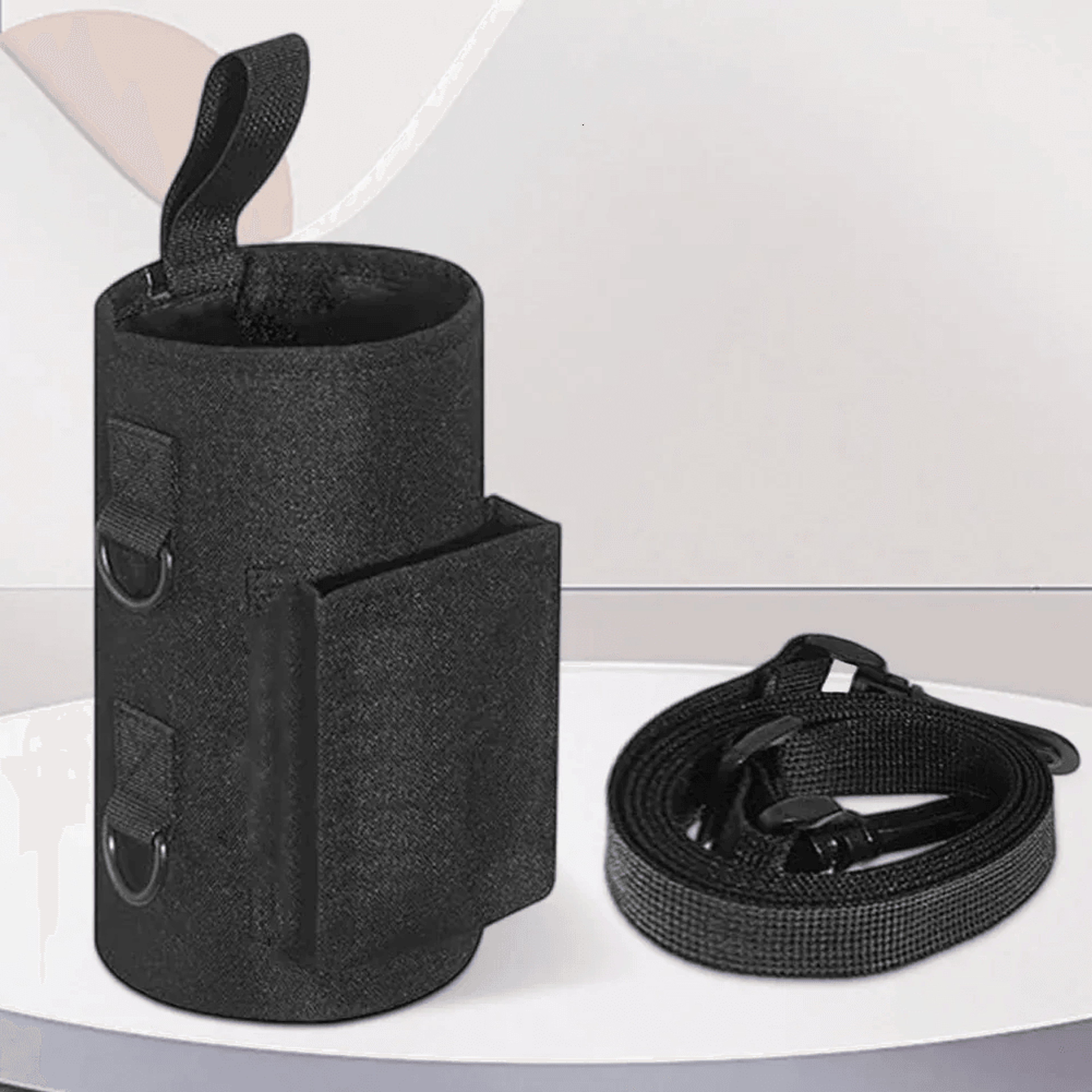 magnetic gym bag water bottle holder shoulder strap organizer