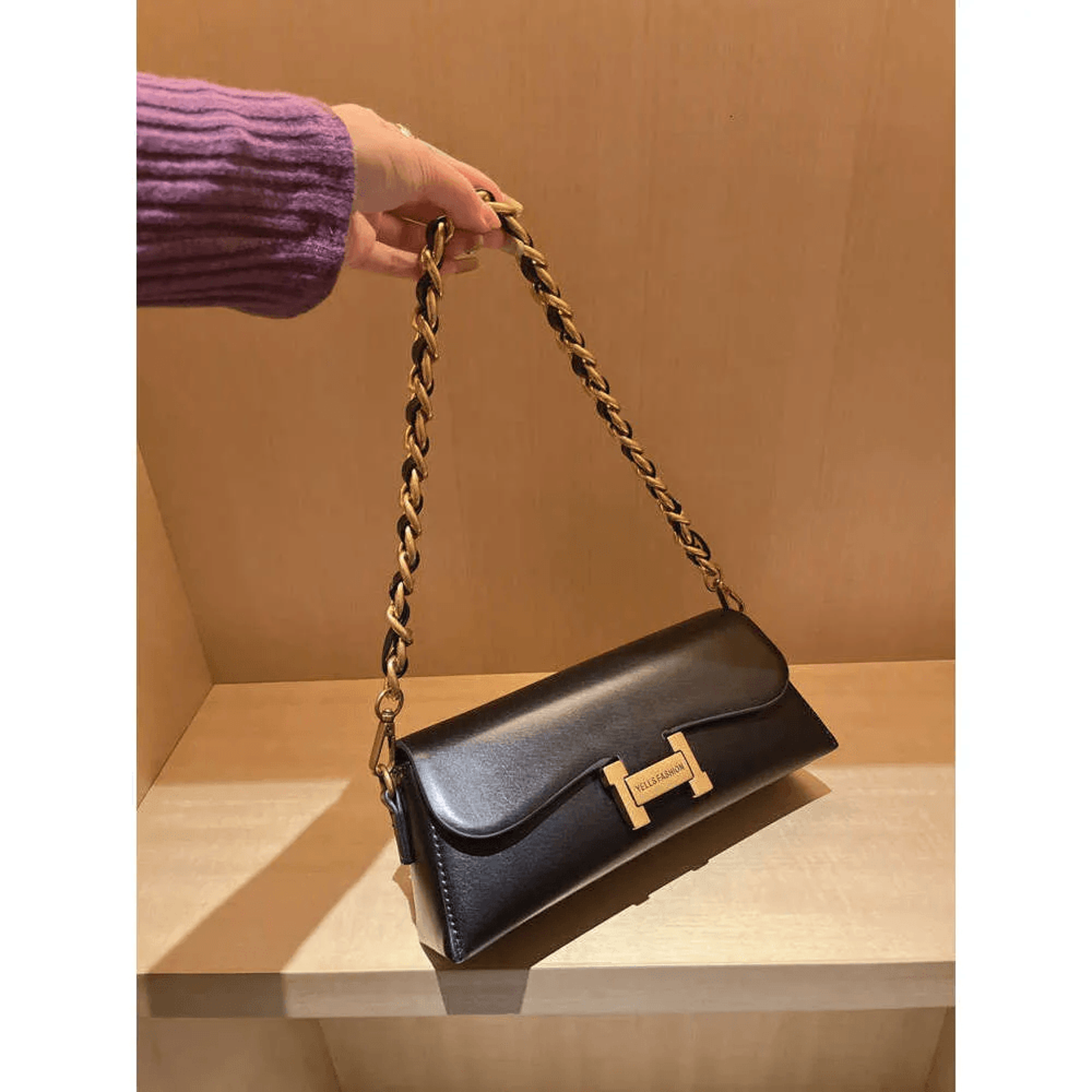 vintage oil wax leather mini flap crossbody bag with detachable chain strap